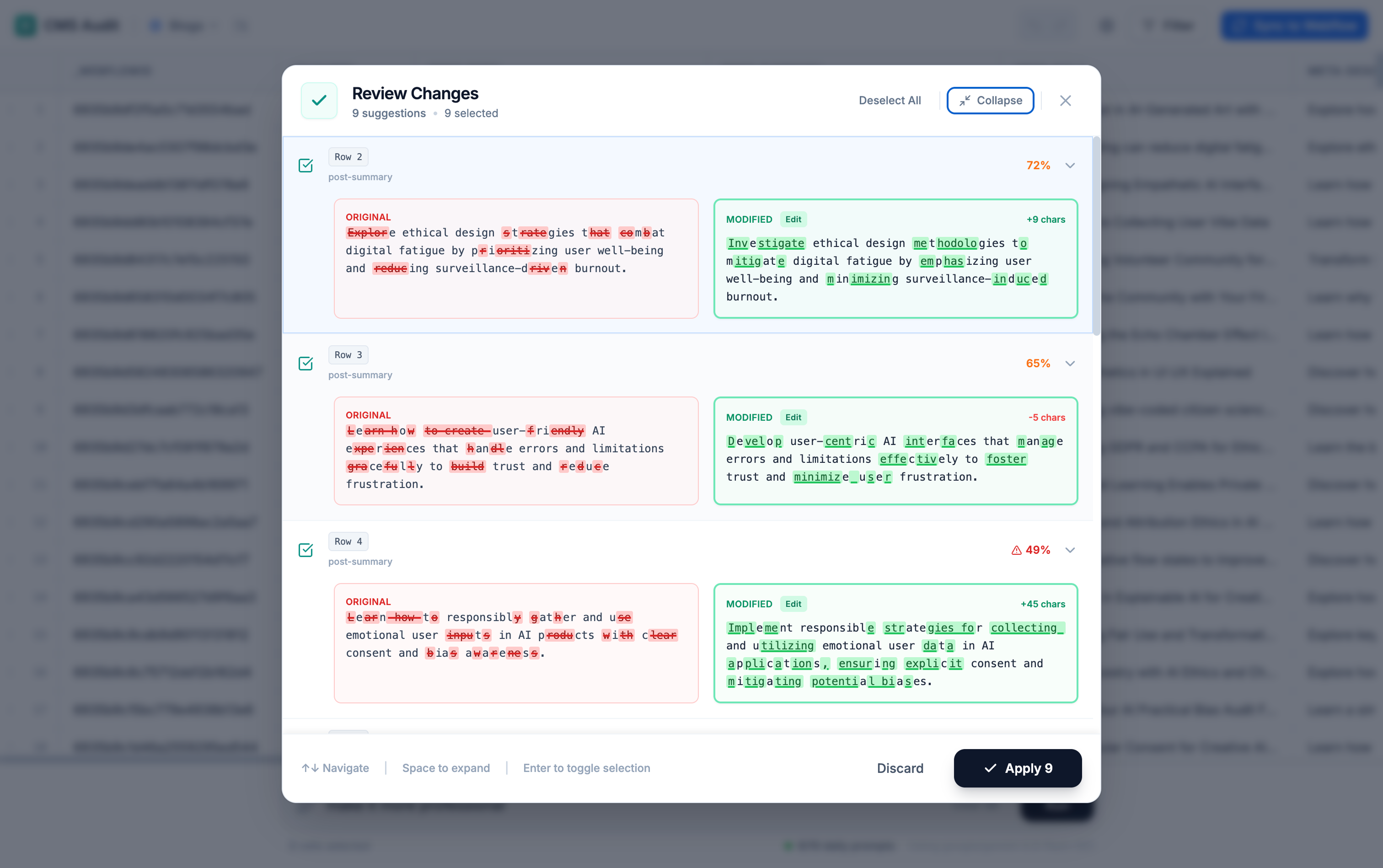 CMS Audit screenshot 5