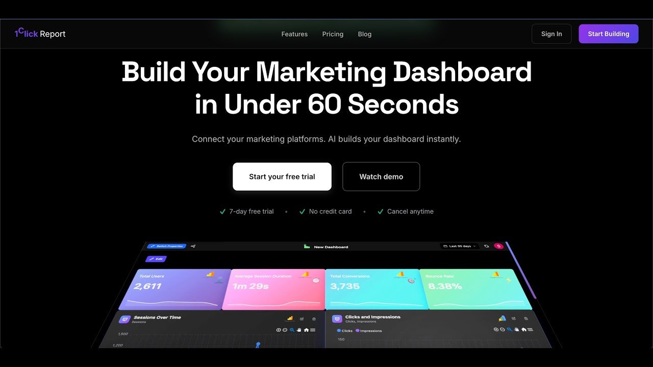 1Click Report screenshot 2