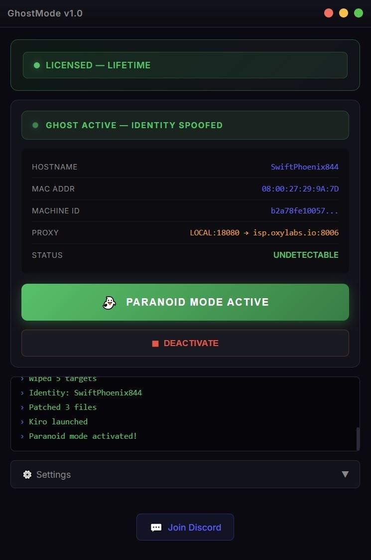 GhostMode screenshot 1
