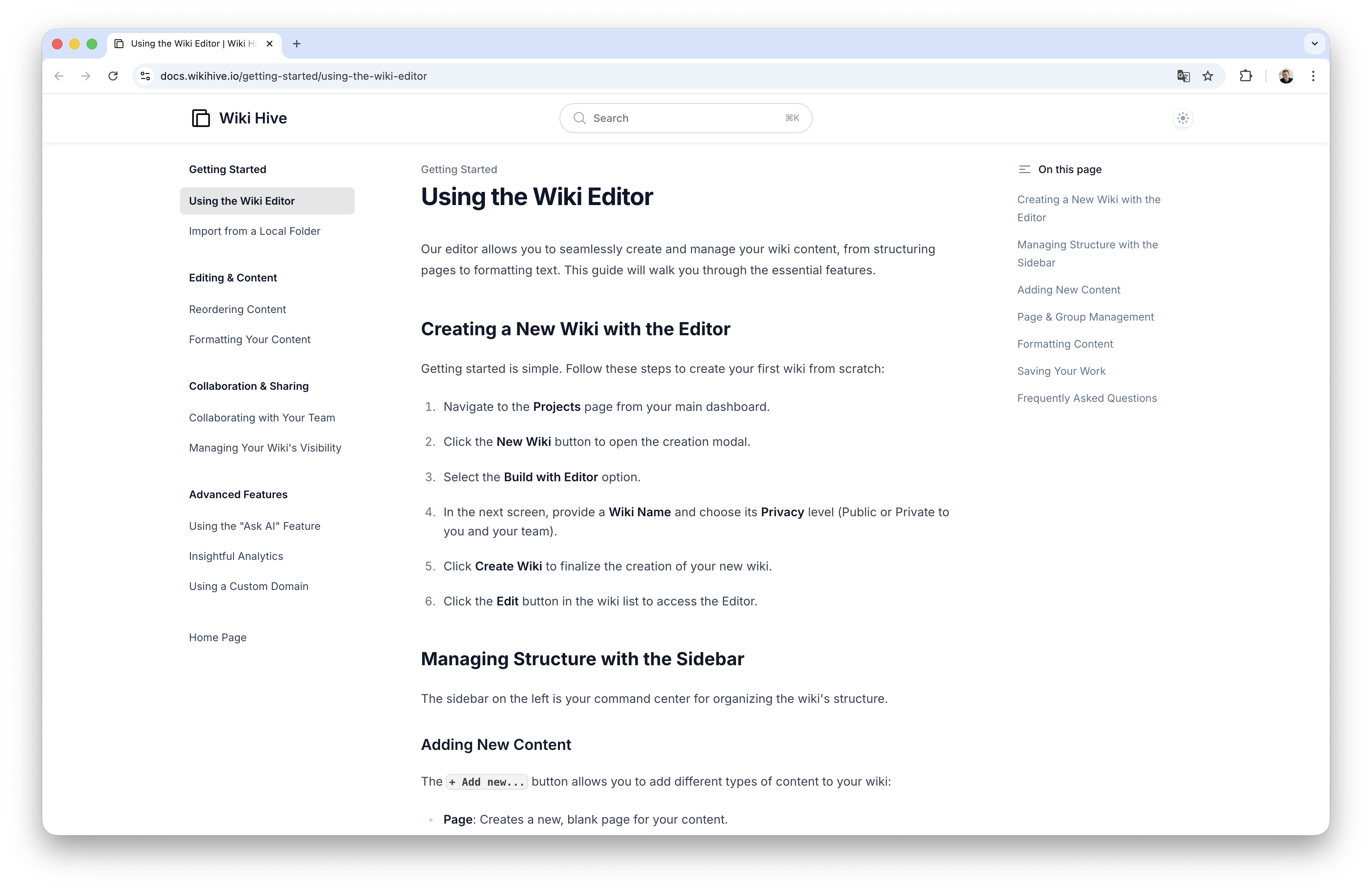Wiki Hive screenshot 1