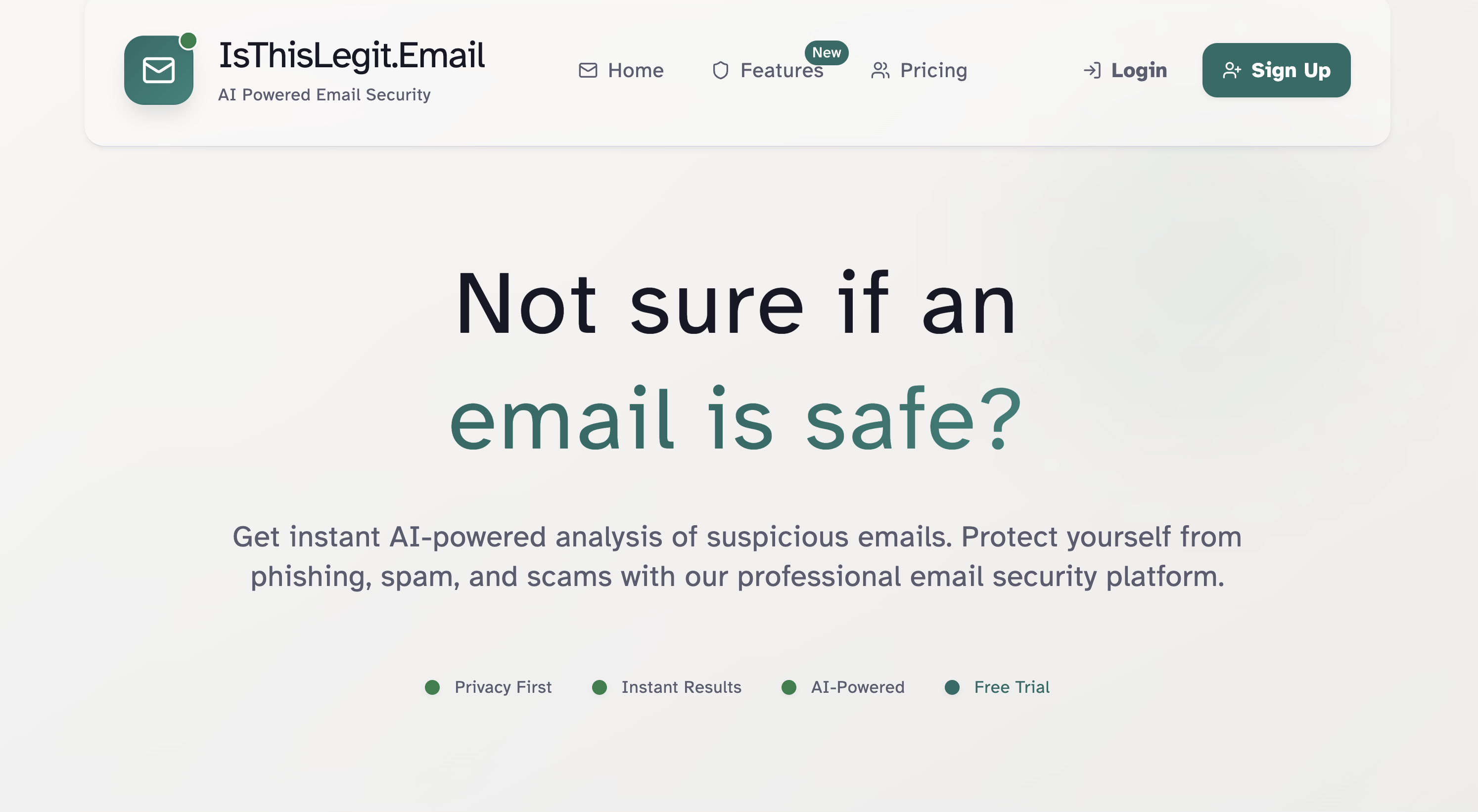 IsThisLegit.Email screenshot 1