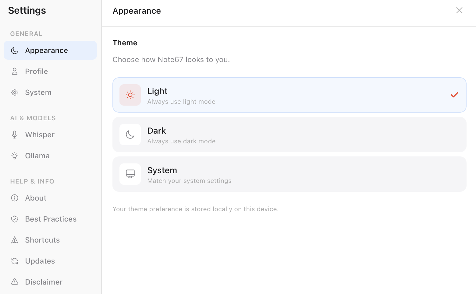 Note67 - Private Meeting Notes Assistant screenshot 3