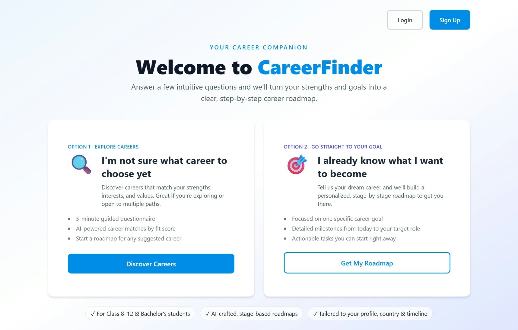 Careerfinder – AI Career Roadmap screenshot 2
