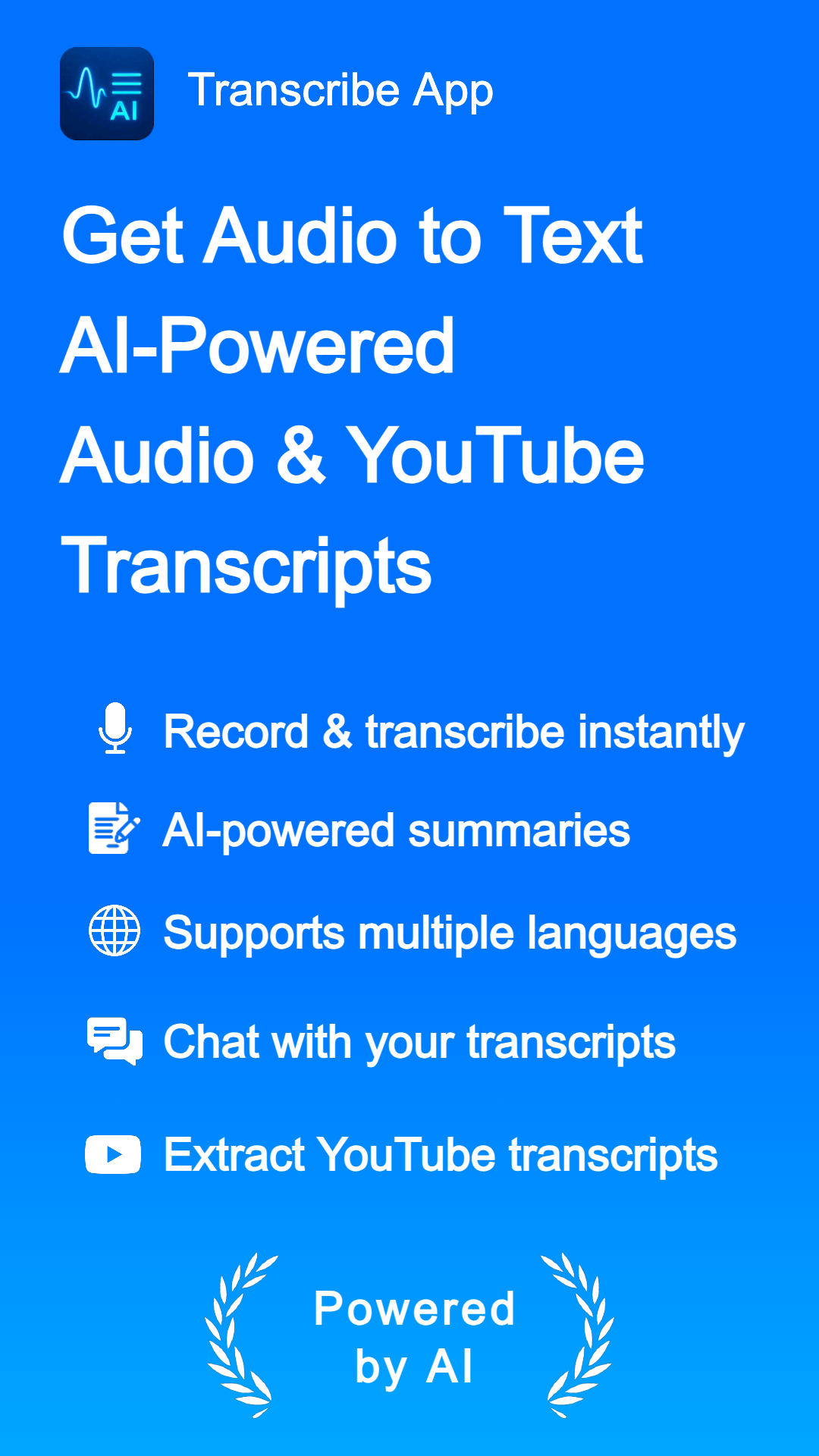 AI Transcribe App Covert Audio into Text screenshot 2