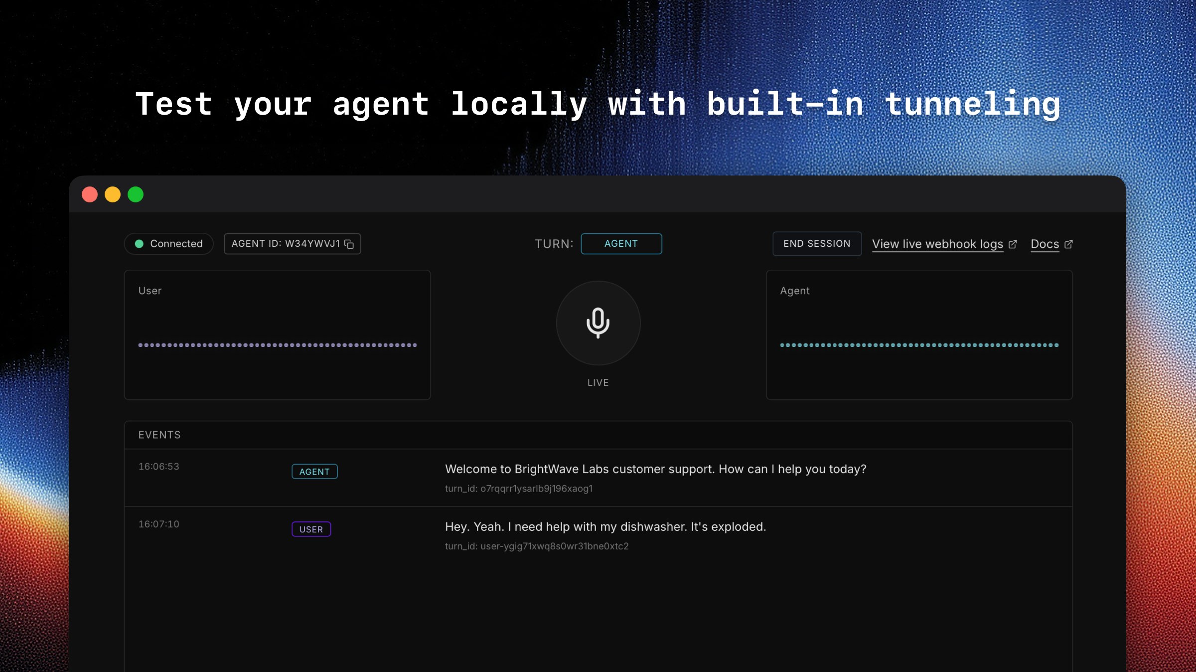 Layercode CLI screenshot 4