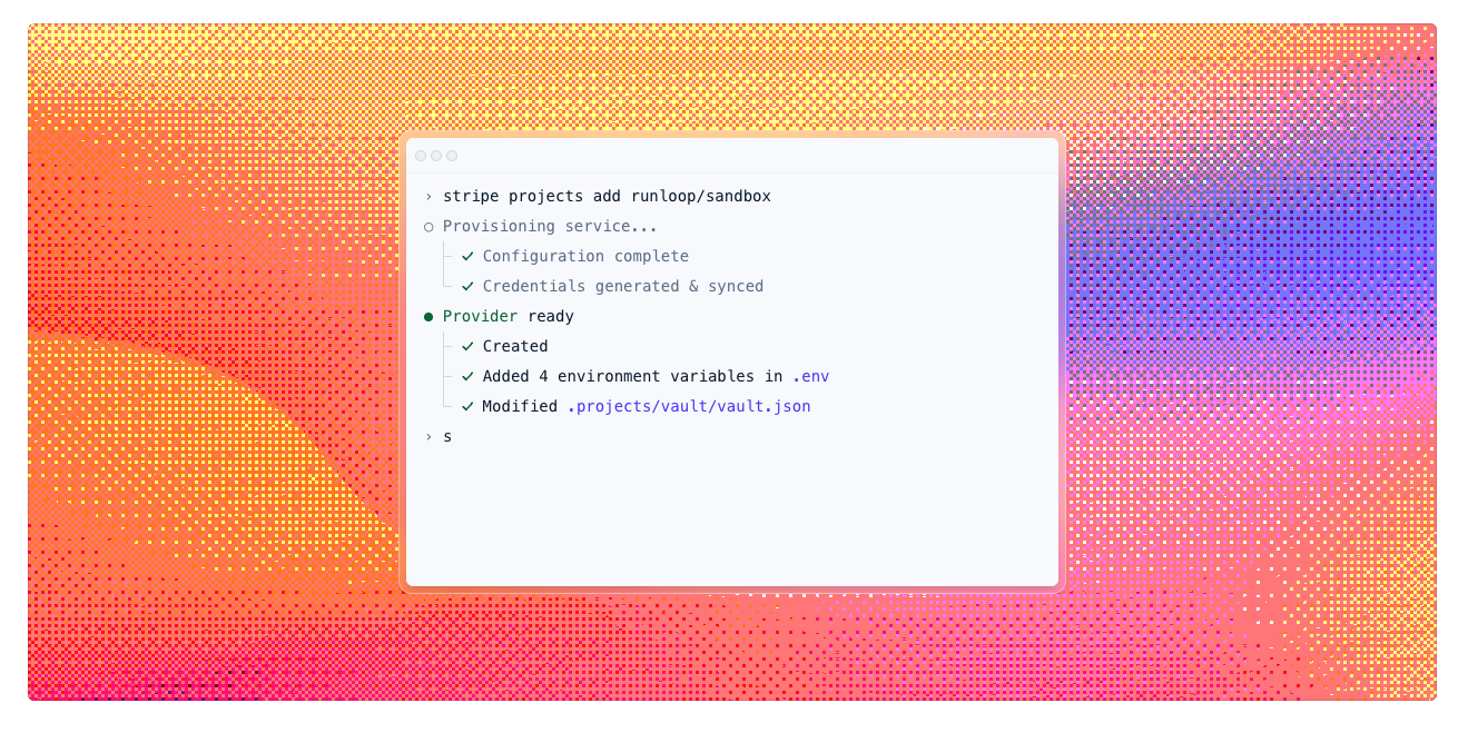 Stripe Projects screenshot 2