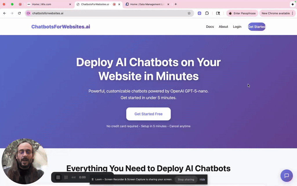 ChatbotsForWebsites screenshot 5