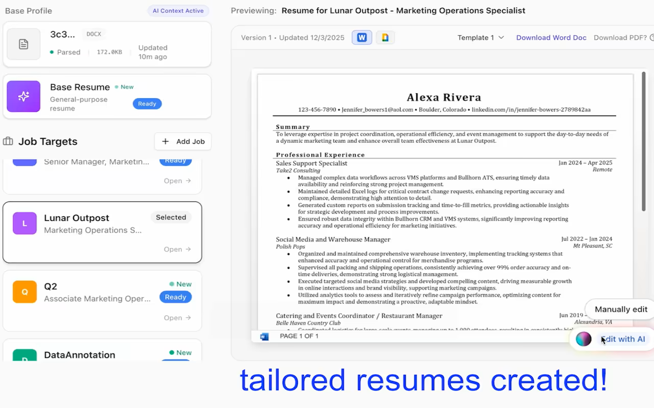 CVGist Multi Resume Generator screenshot 4