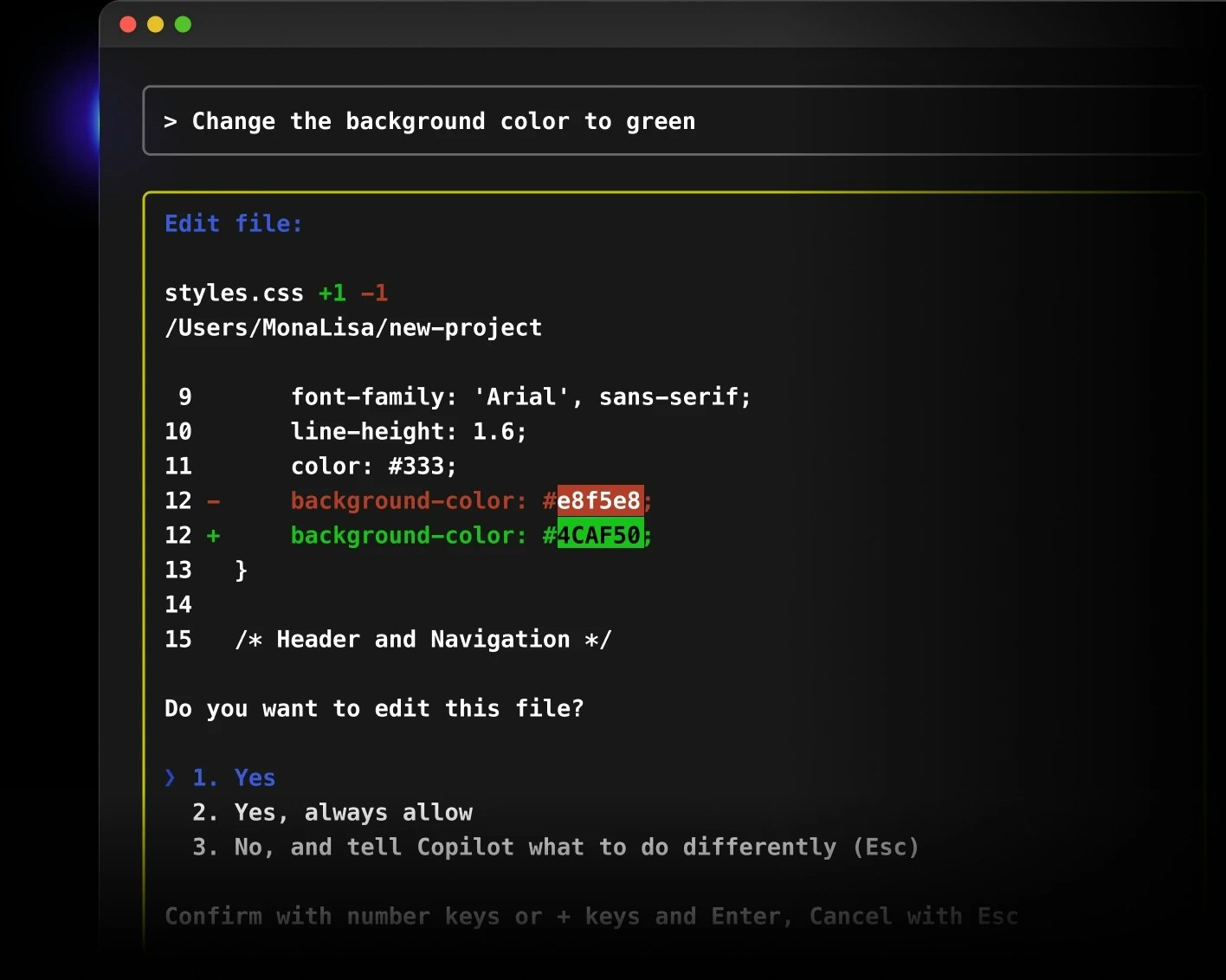 Github Copilot CLI screenshot 4