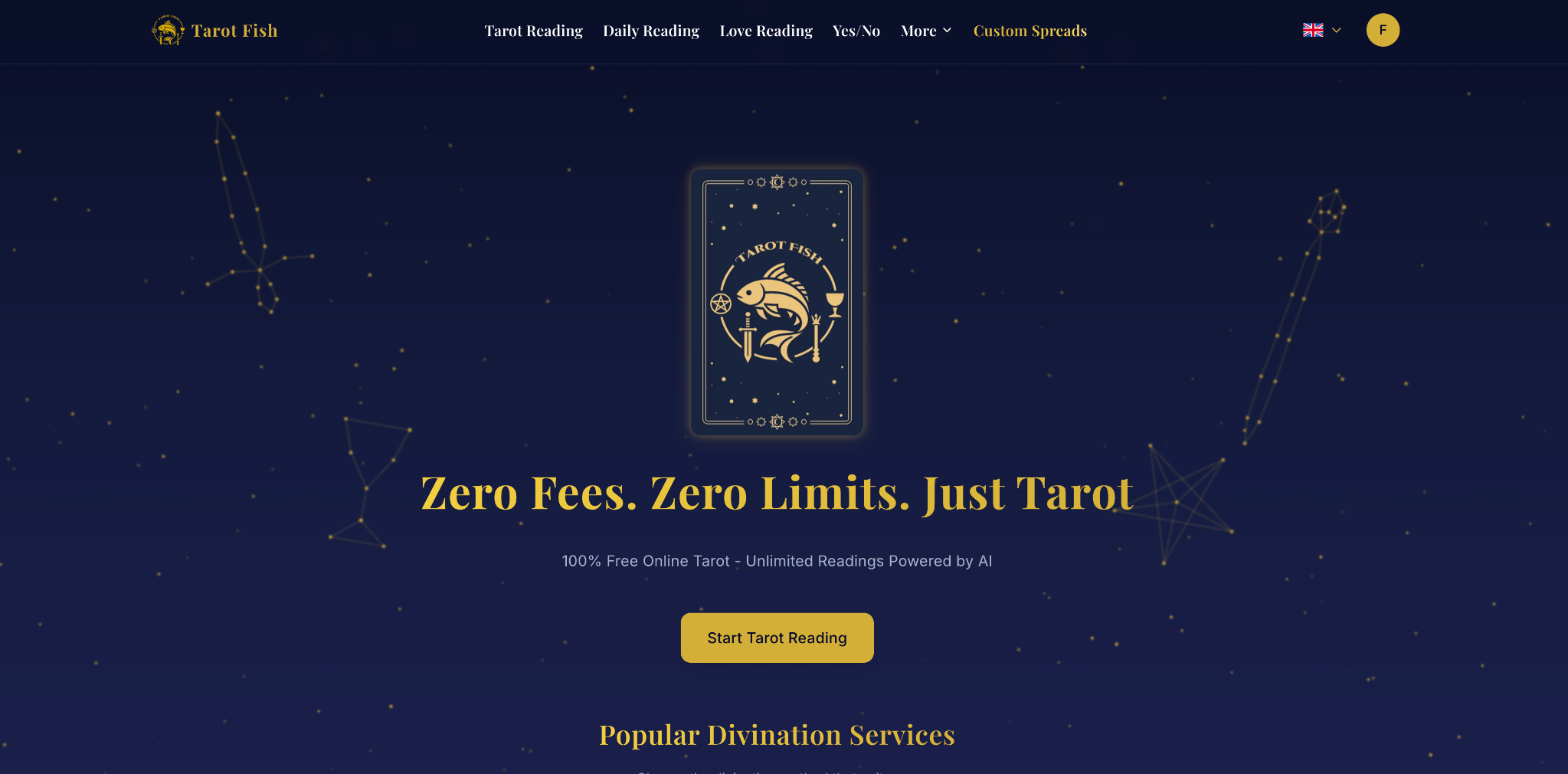 TarotFish.com screenshot 1
