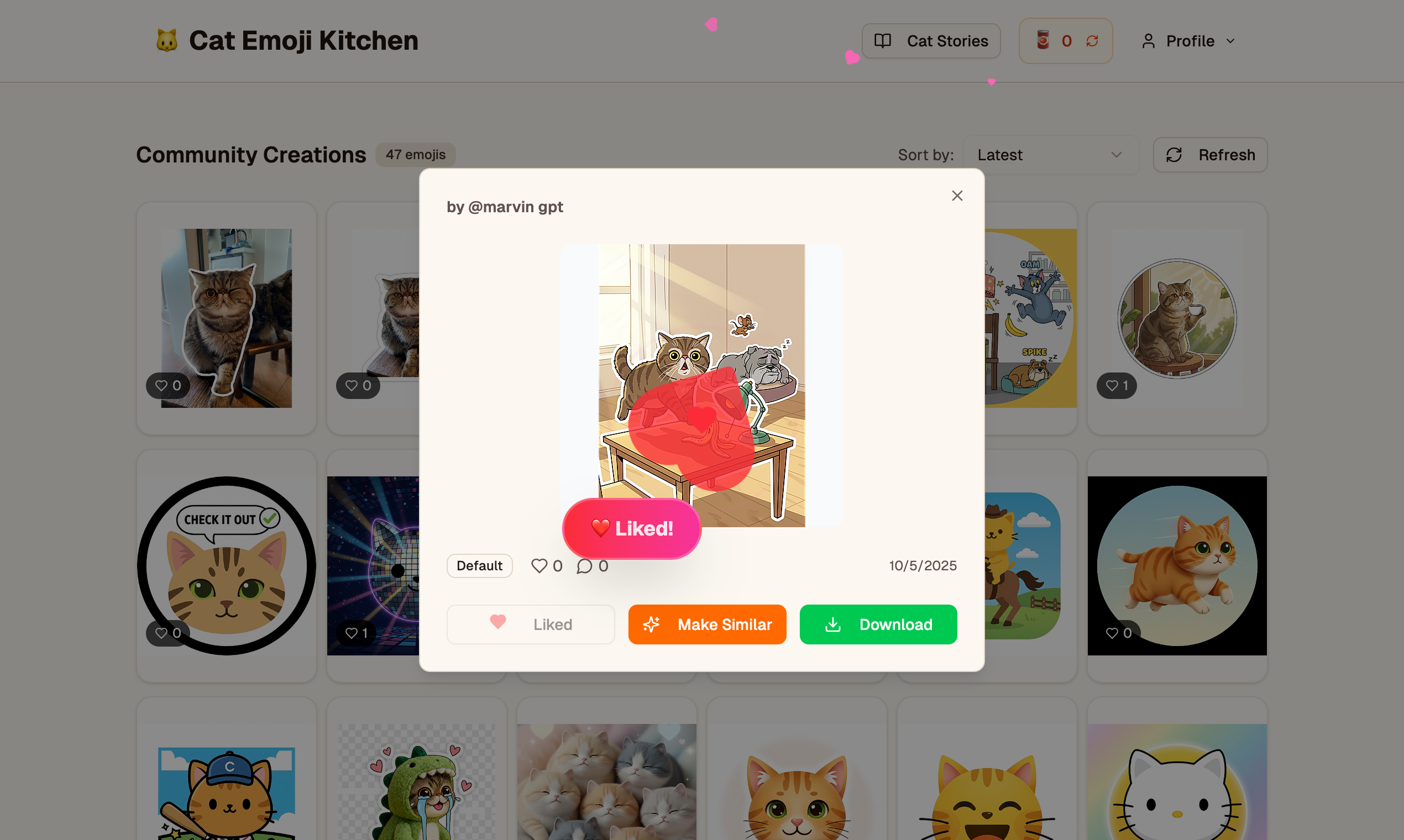 Cat Emoji Generator screenshot 2