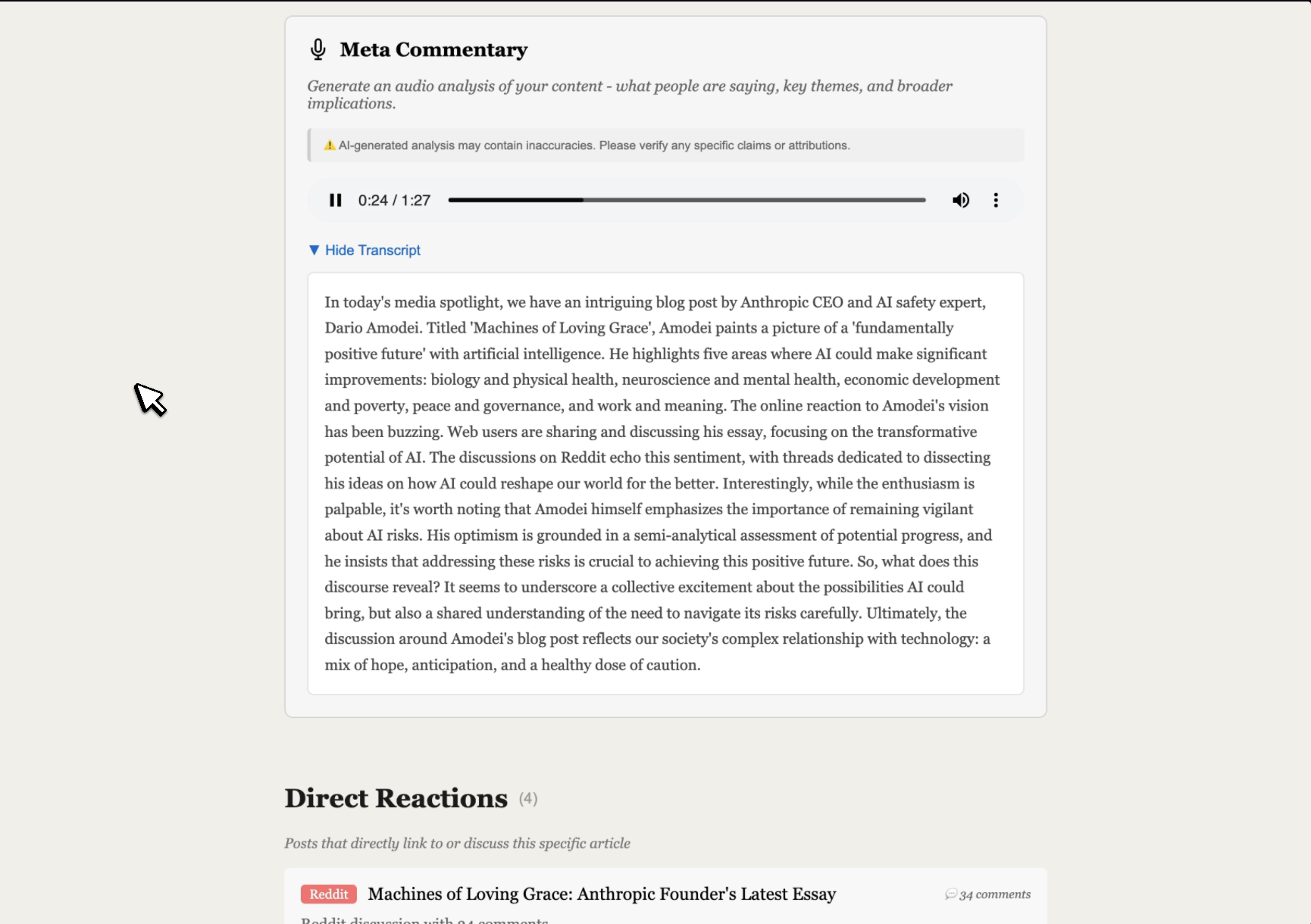 Media Reaction Finder screenshot 3