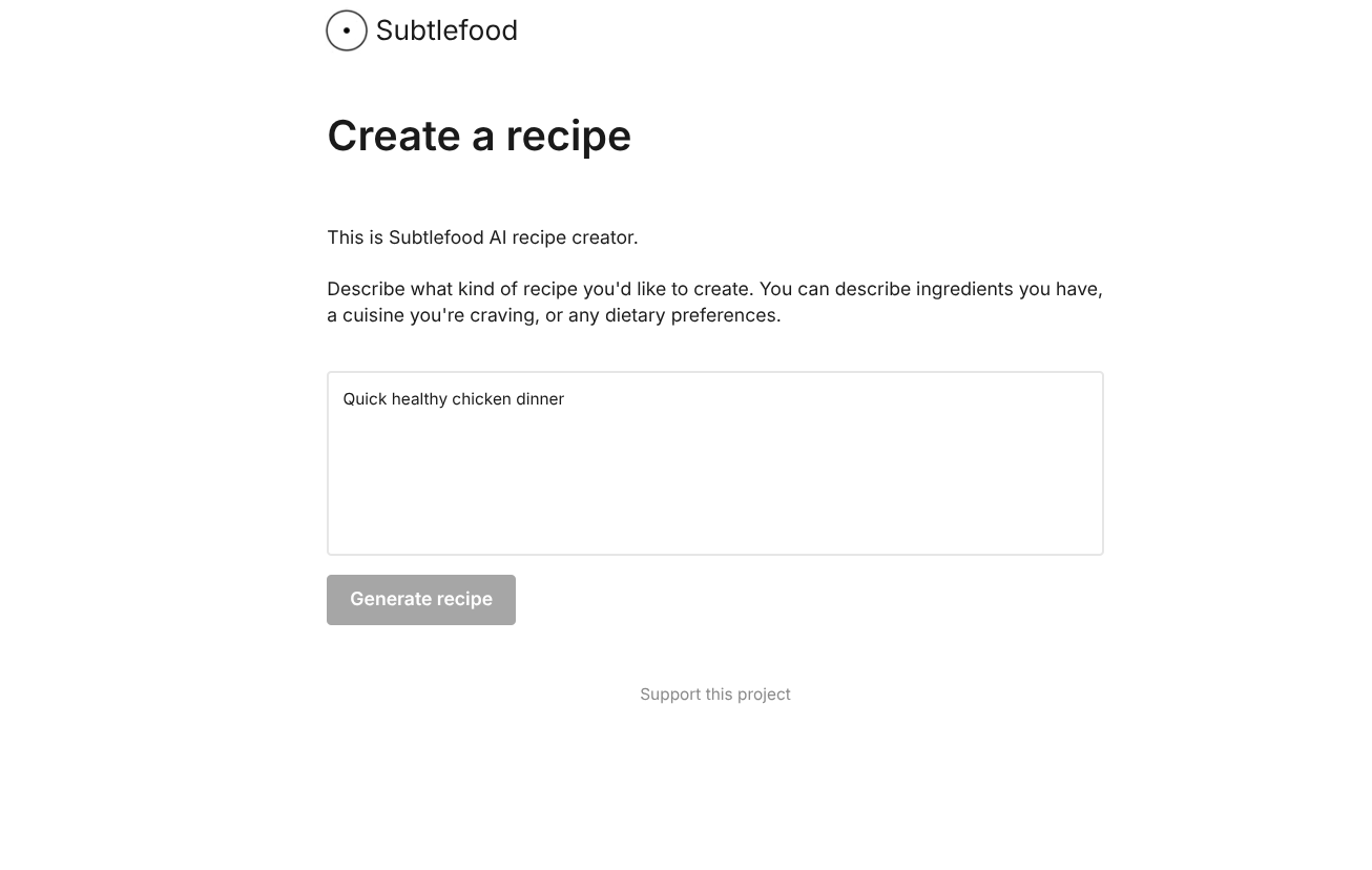 Subtlefood screenshot 2