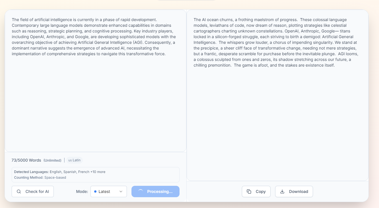 AI Detector Text screenshot 2