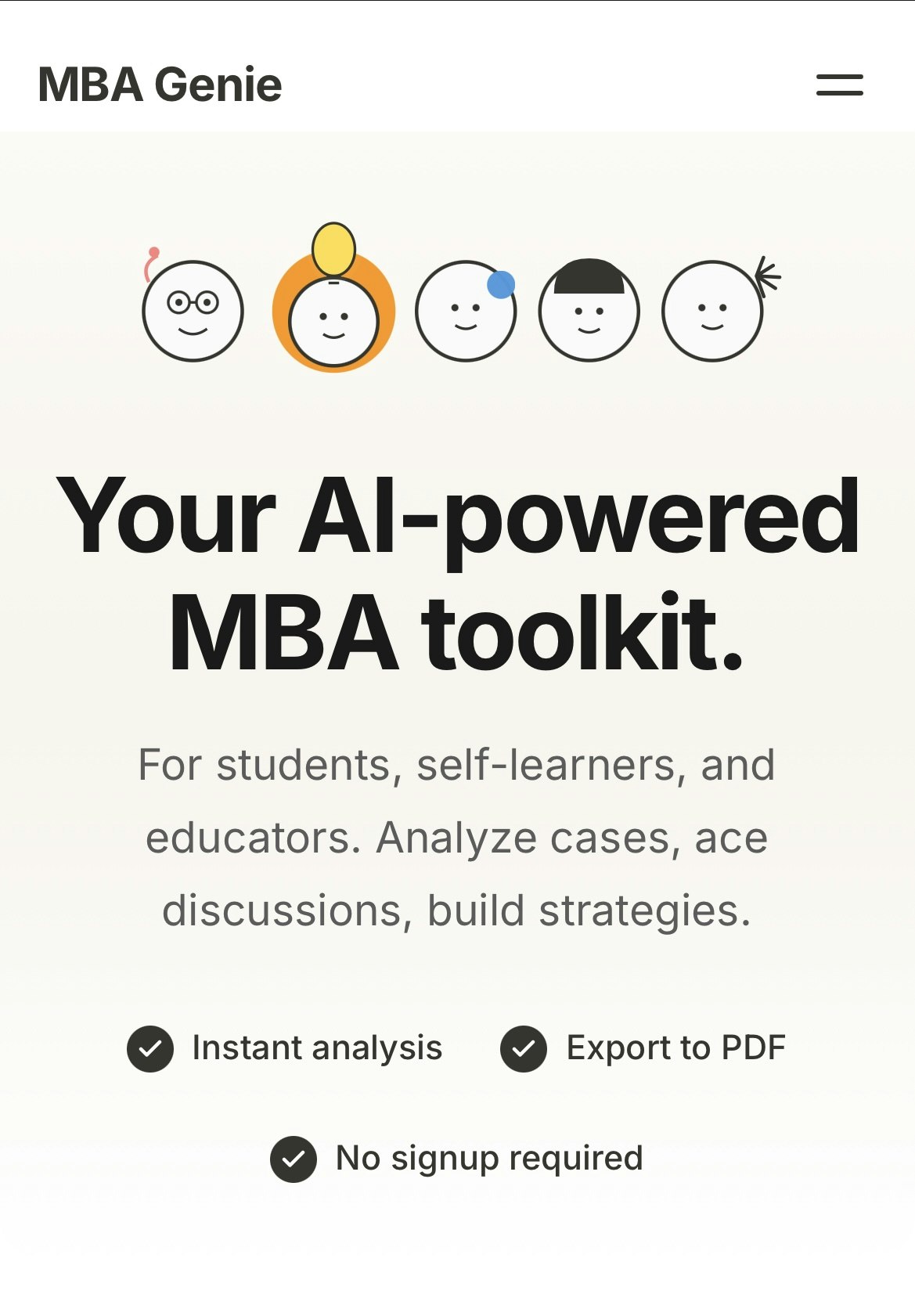 MBA Genie screenshot 1