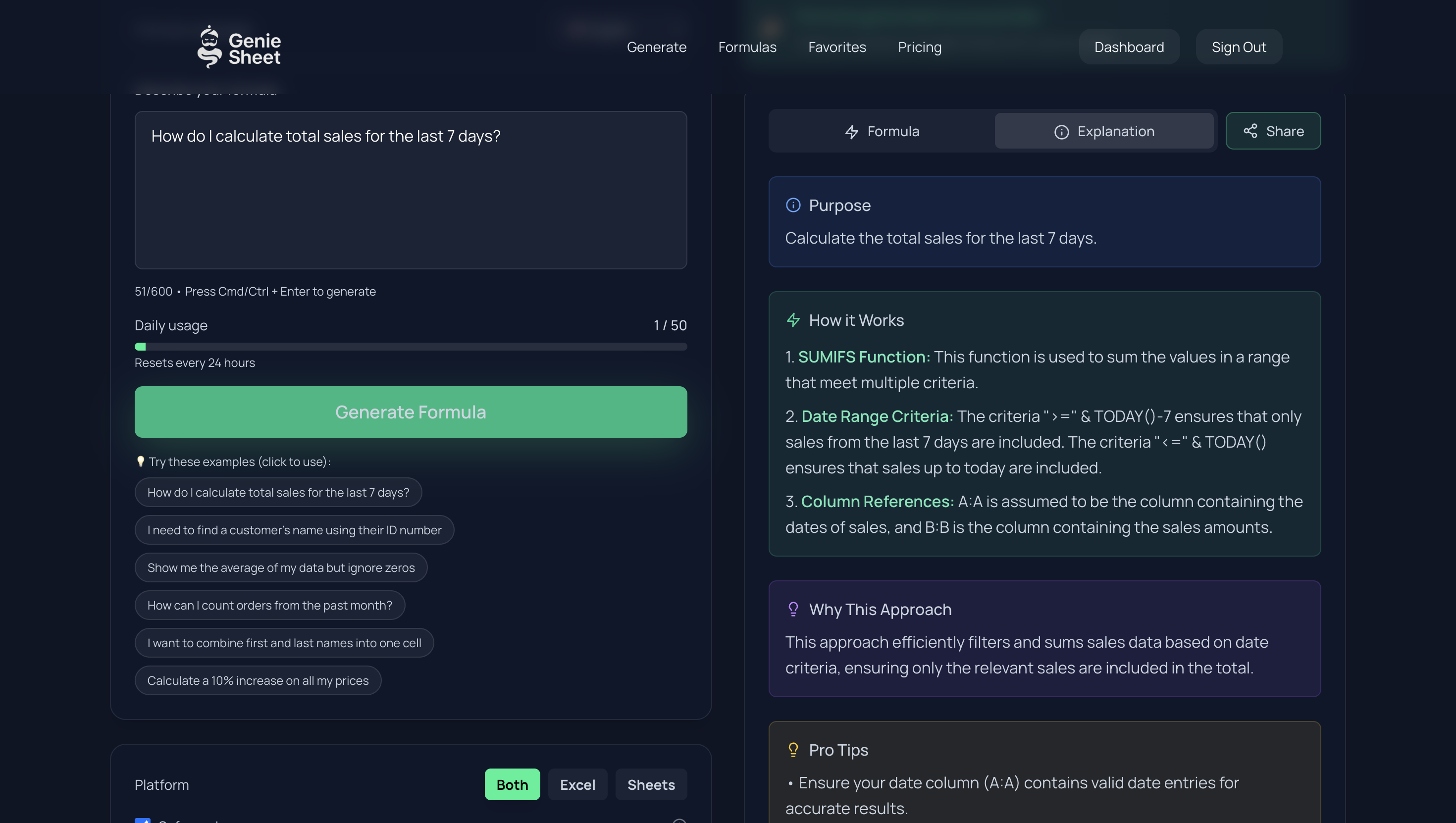 GenieSheet screenshot 4
