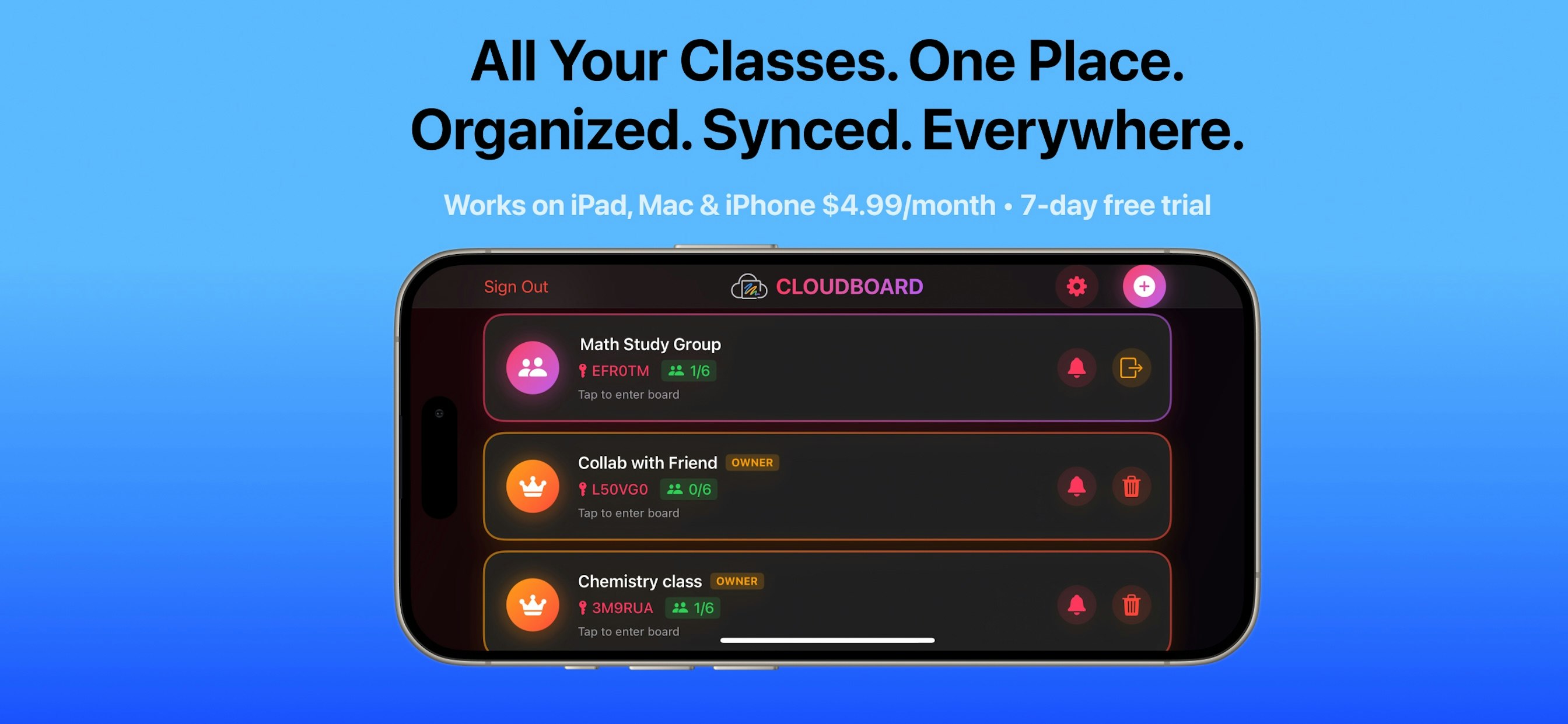 Cloudboard - Study Rooms for Students screenshot 3