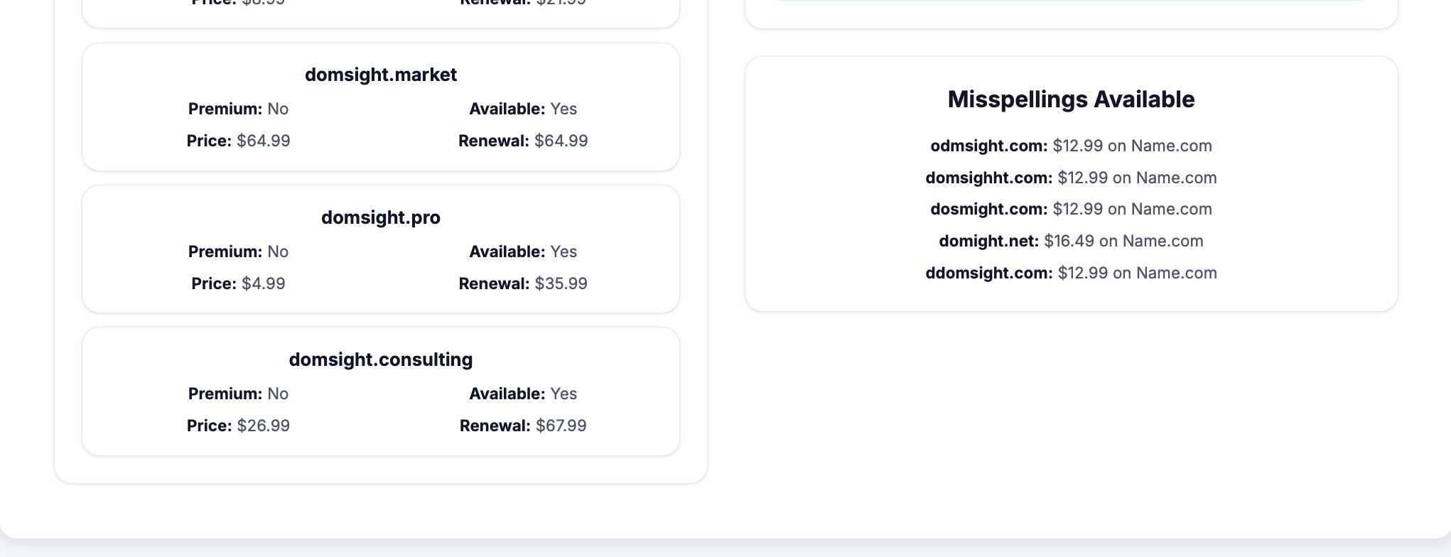 DomSight screenshot 1