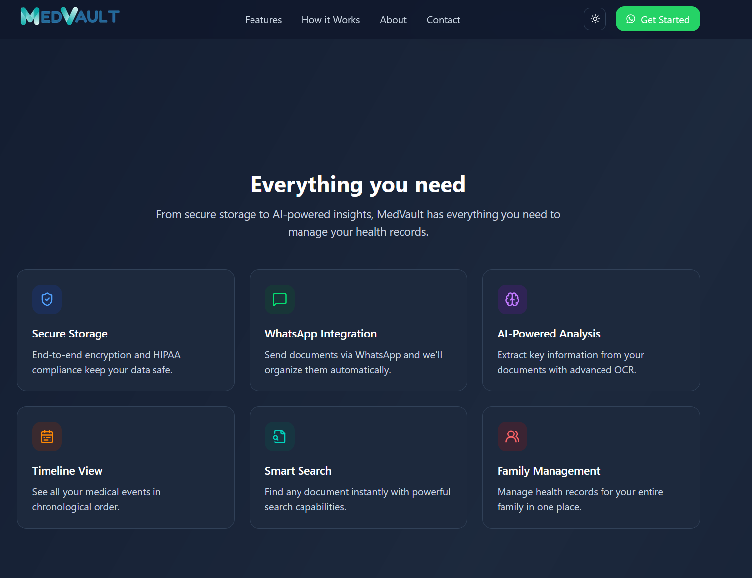 MedVault screenshot 1