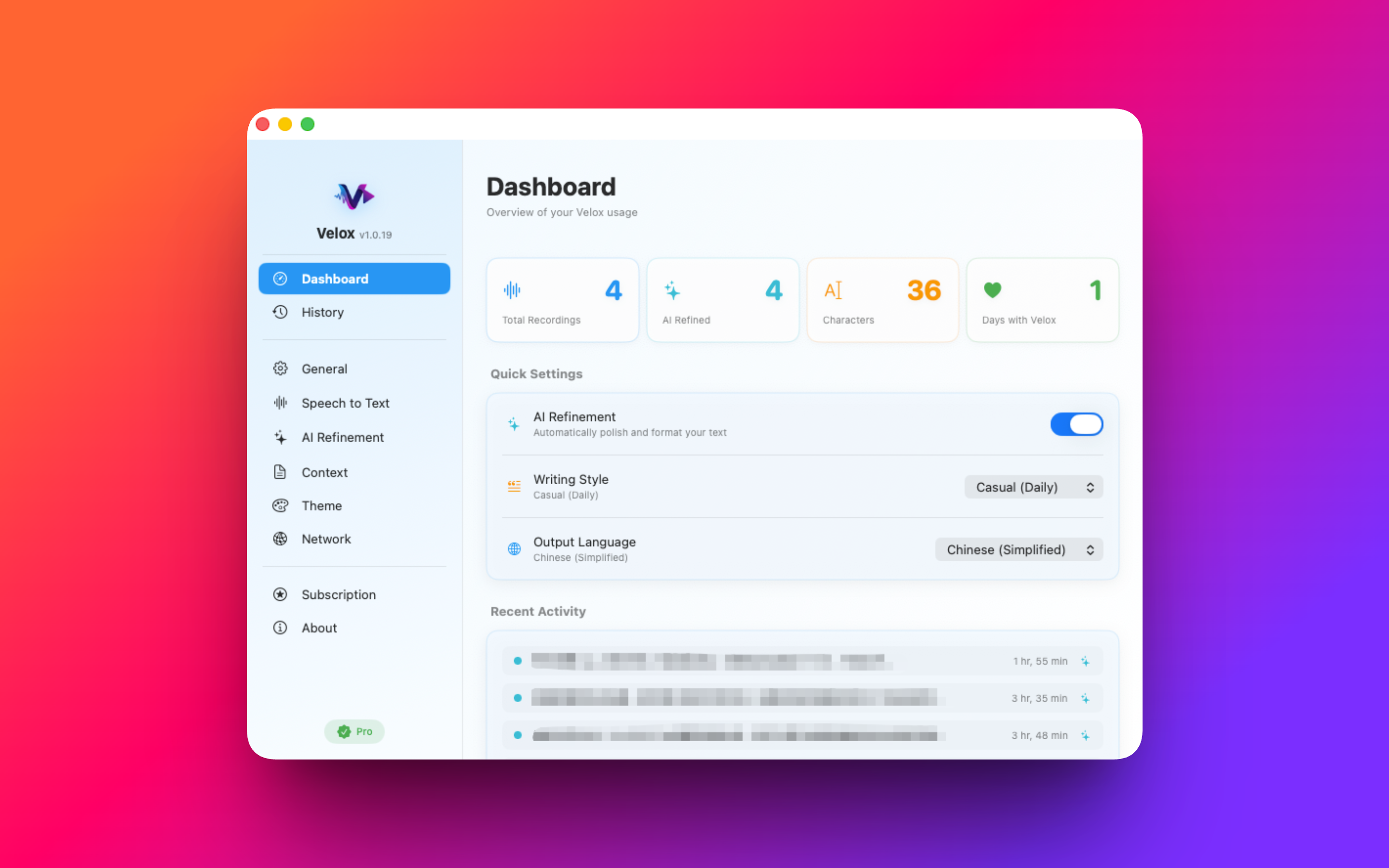Velox - AI voice input screenshot 2