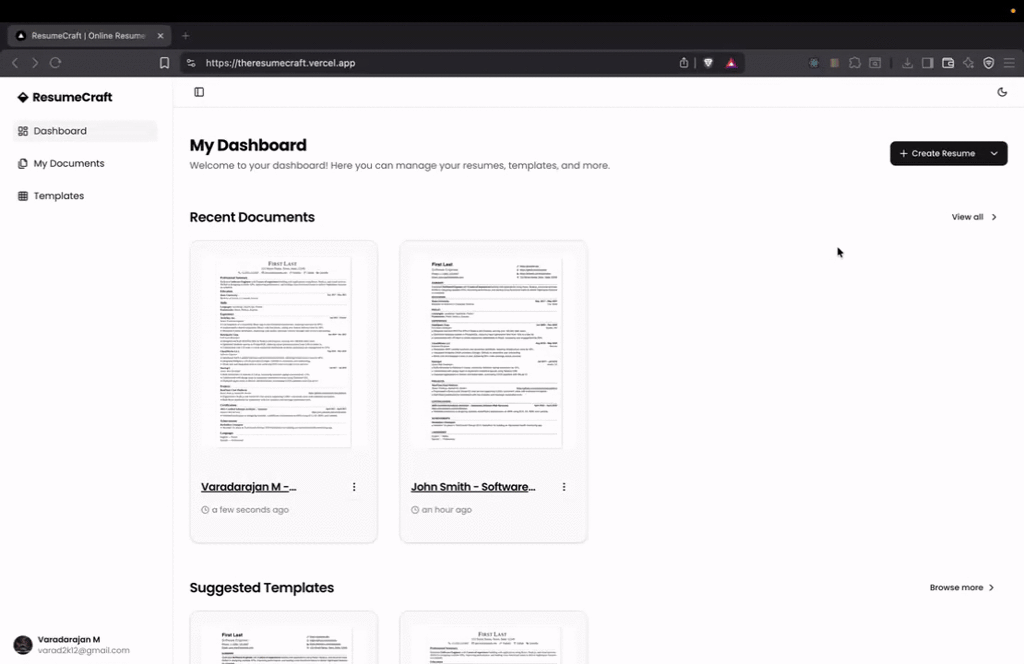 ResumeCraft screenshot 1