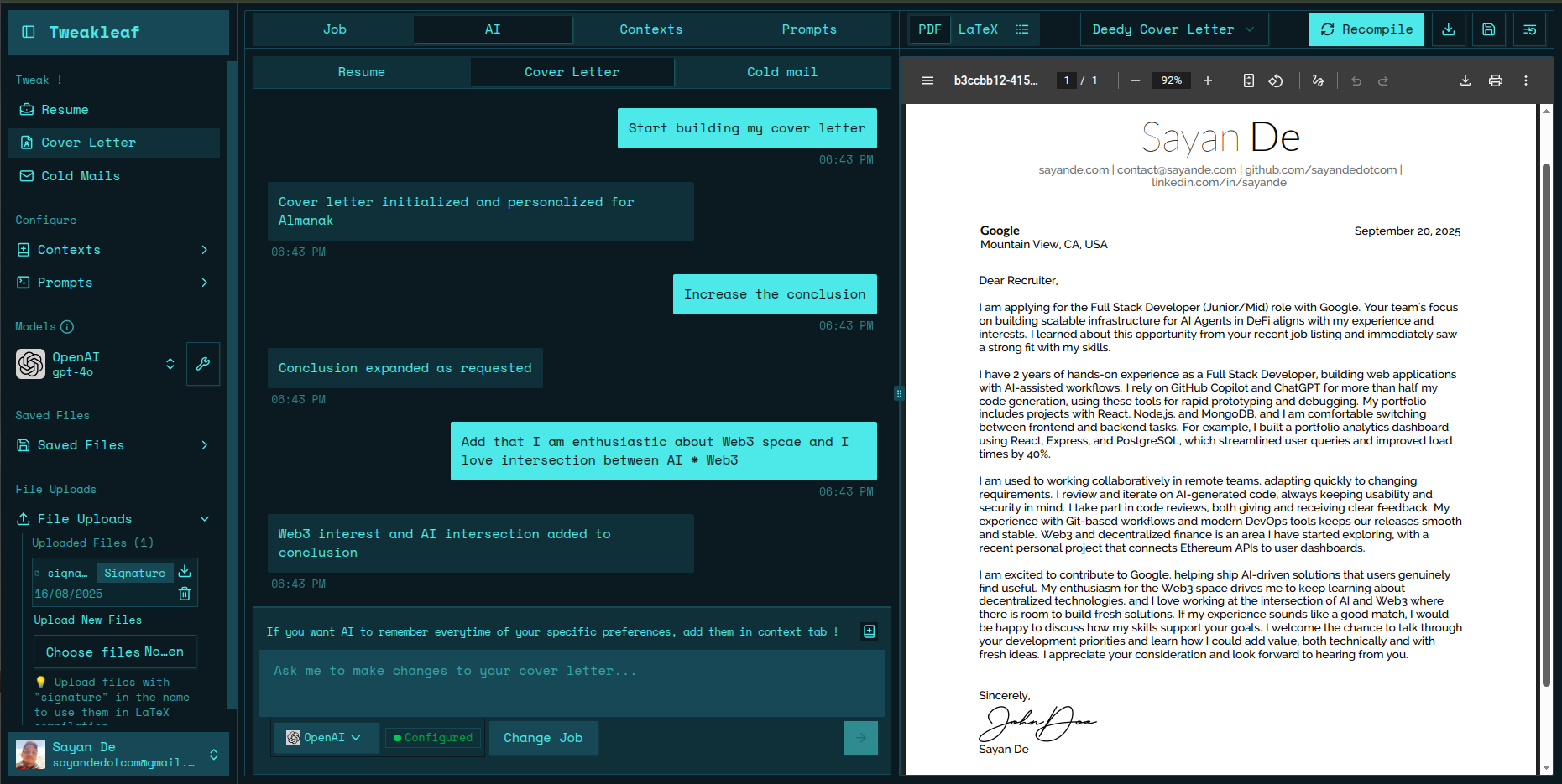 Tweakleaf screenshot 3