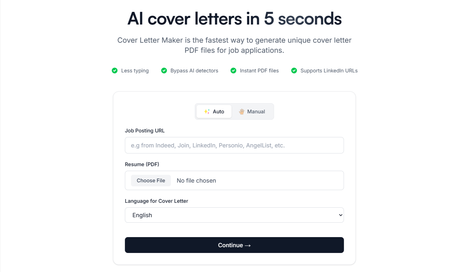 CoverLetterMaker screenshot 1