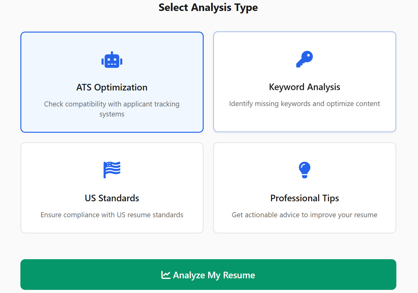 US Job Market Resume Analyzer screenshot 2