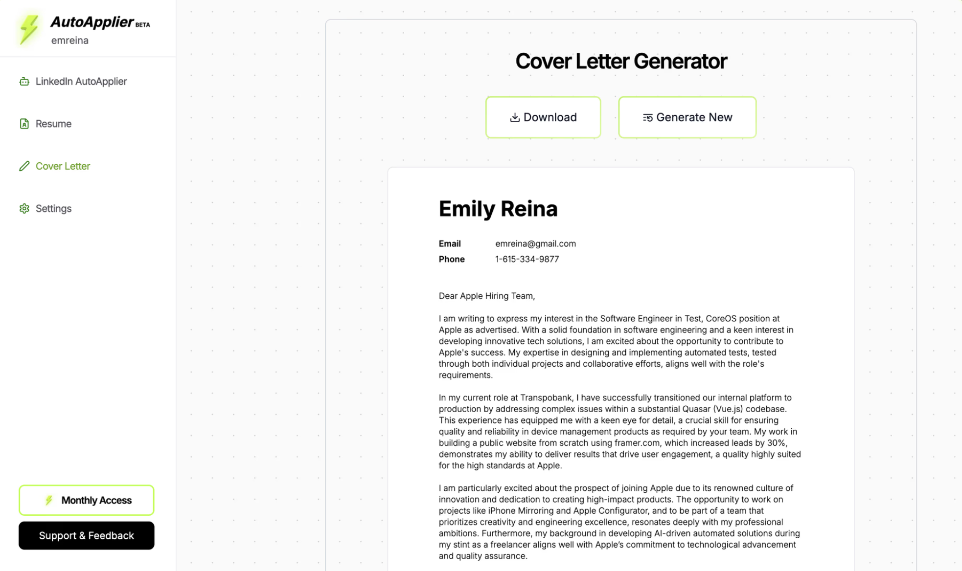 AutoApplier screenshot 2