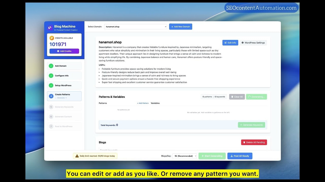 Blog Machine by SEO Content Automation screenshot 1