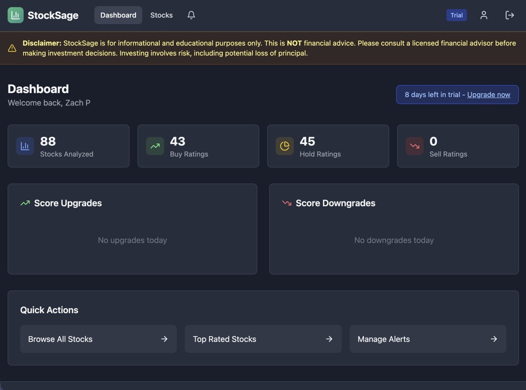StockSage screenshot 2