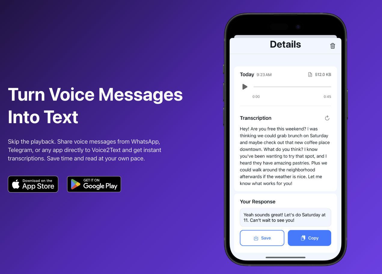 Voice2Text screenshot 1