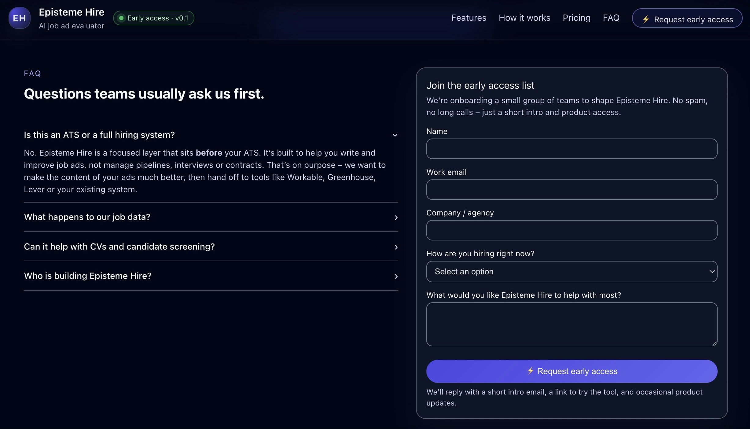 Episteme Hire screenshot 3