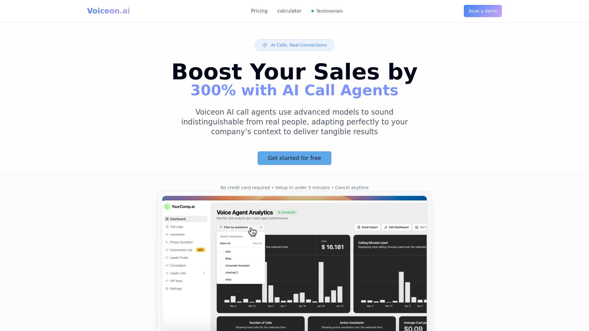 Voiceon.ai screenshot 1