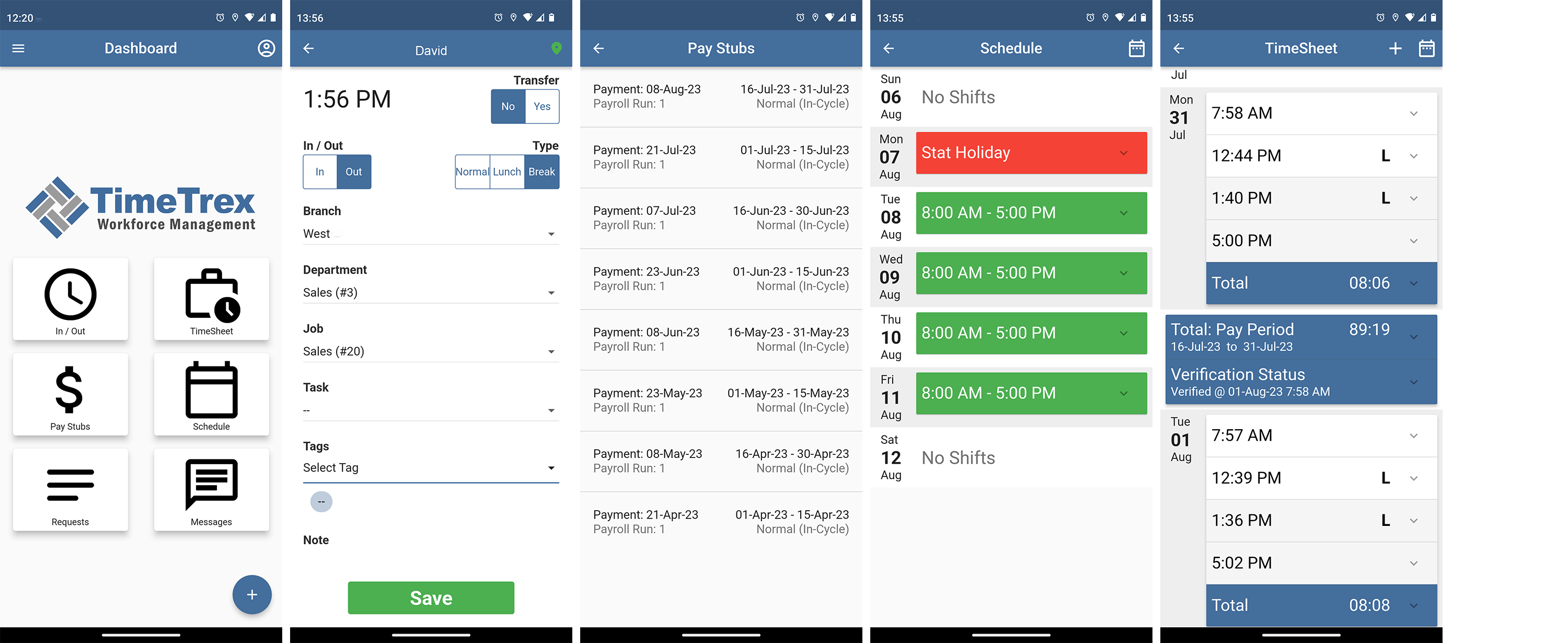 TimeTrex screenshot 2