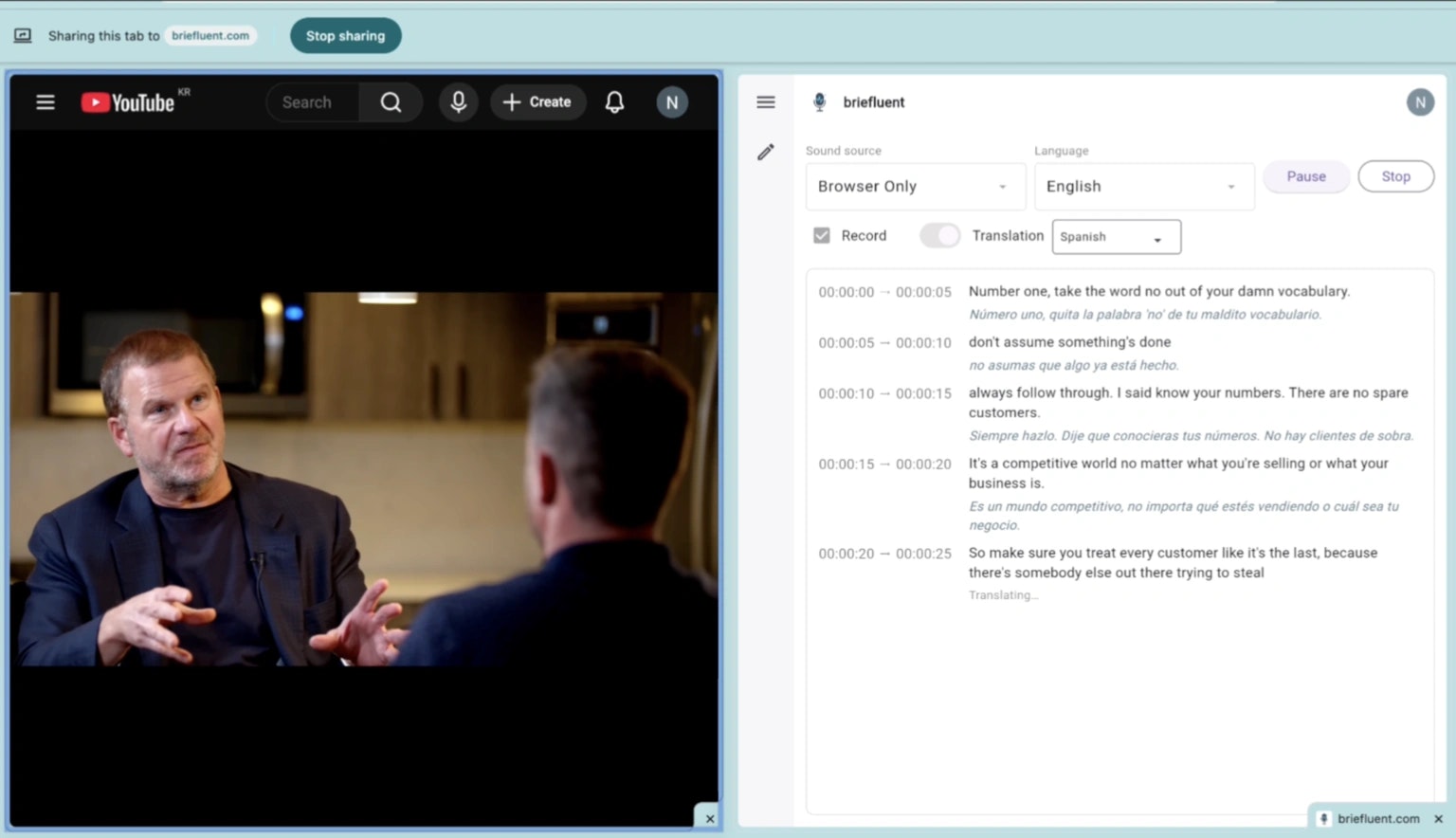 Briefluent screenshot 1