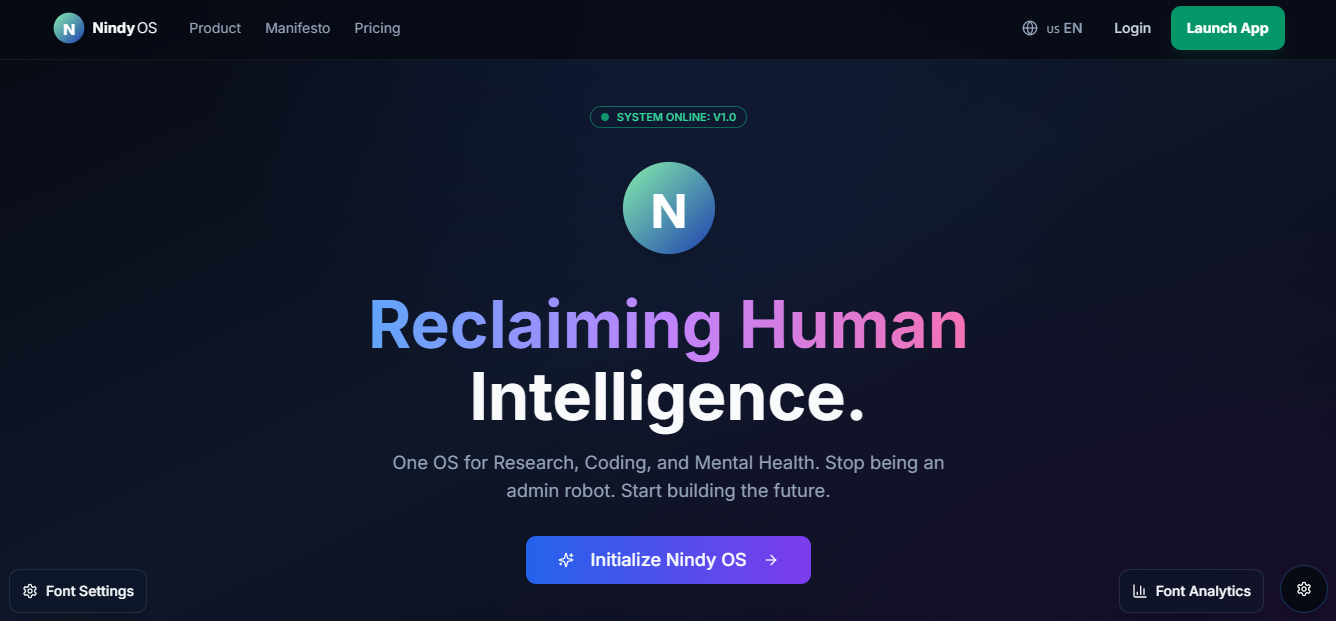 Nindy OS screenshot 1