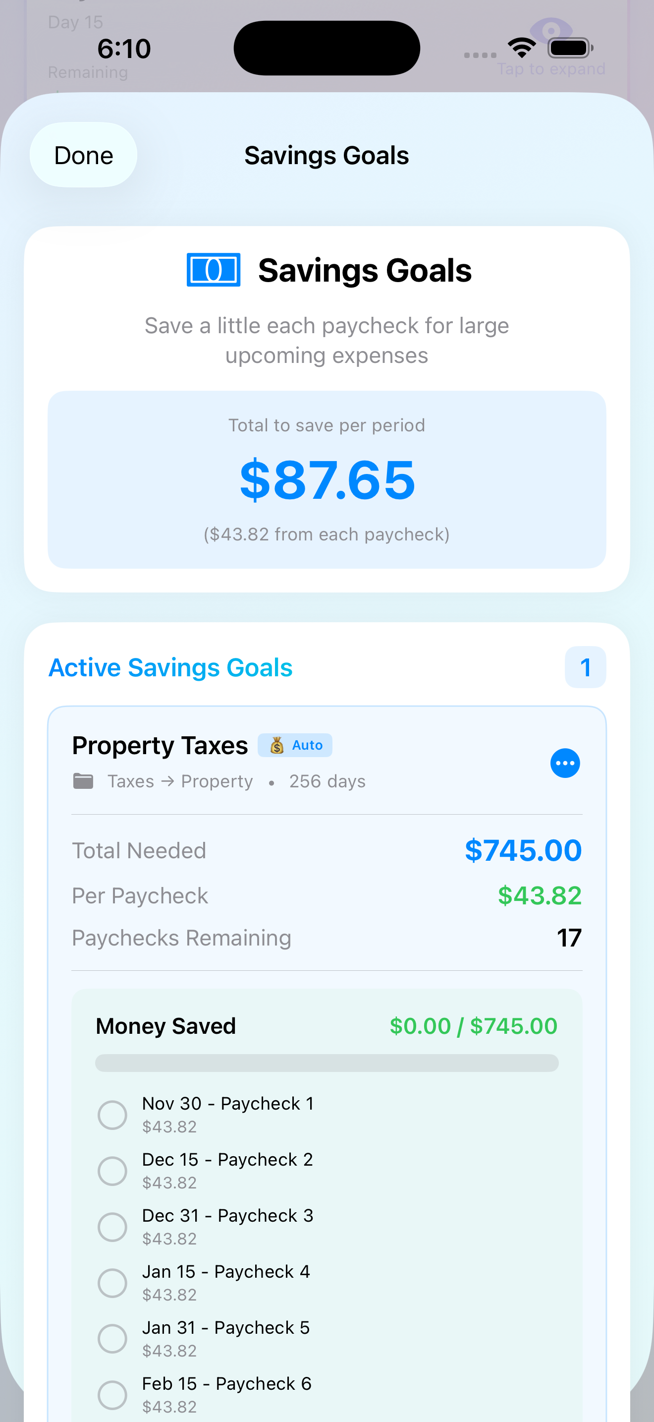 PayCheck Budget screenshot 4