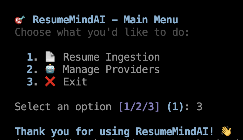 Resume Mind AI CLI screenshot 8