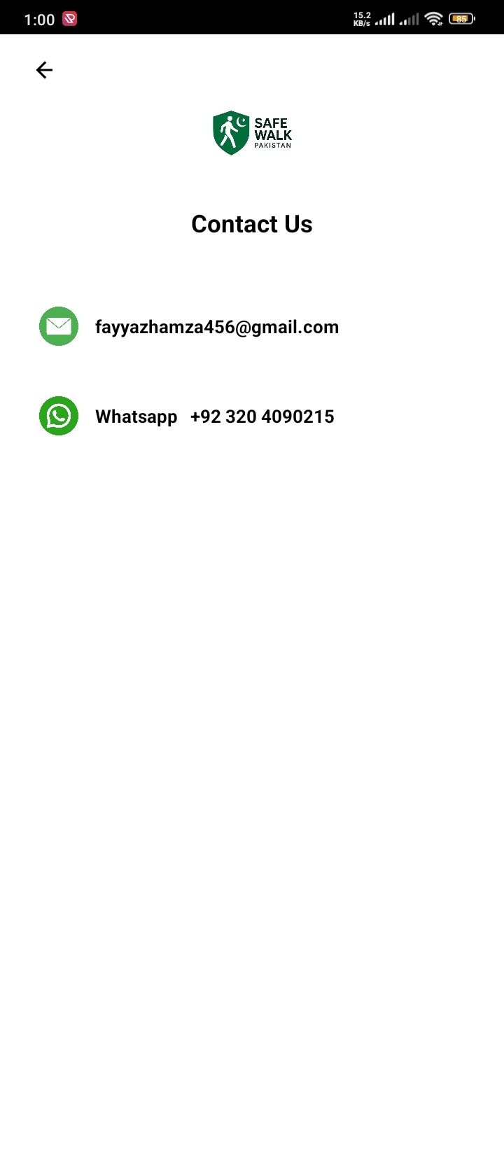 Safe Walk Pakistan screenshot 1