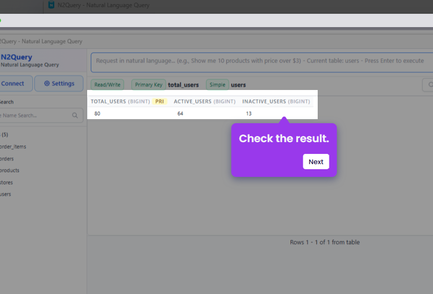 N2Query — AI SQL for MySQL & MariaDB screenshot 7