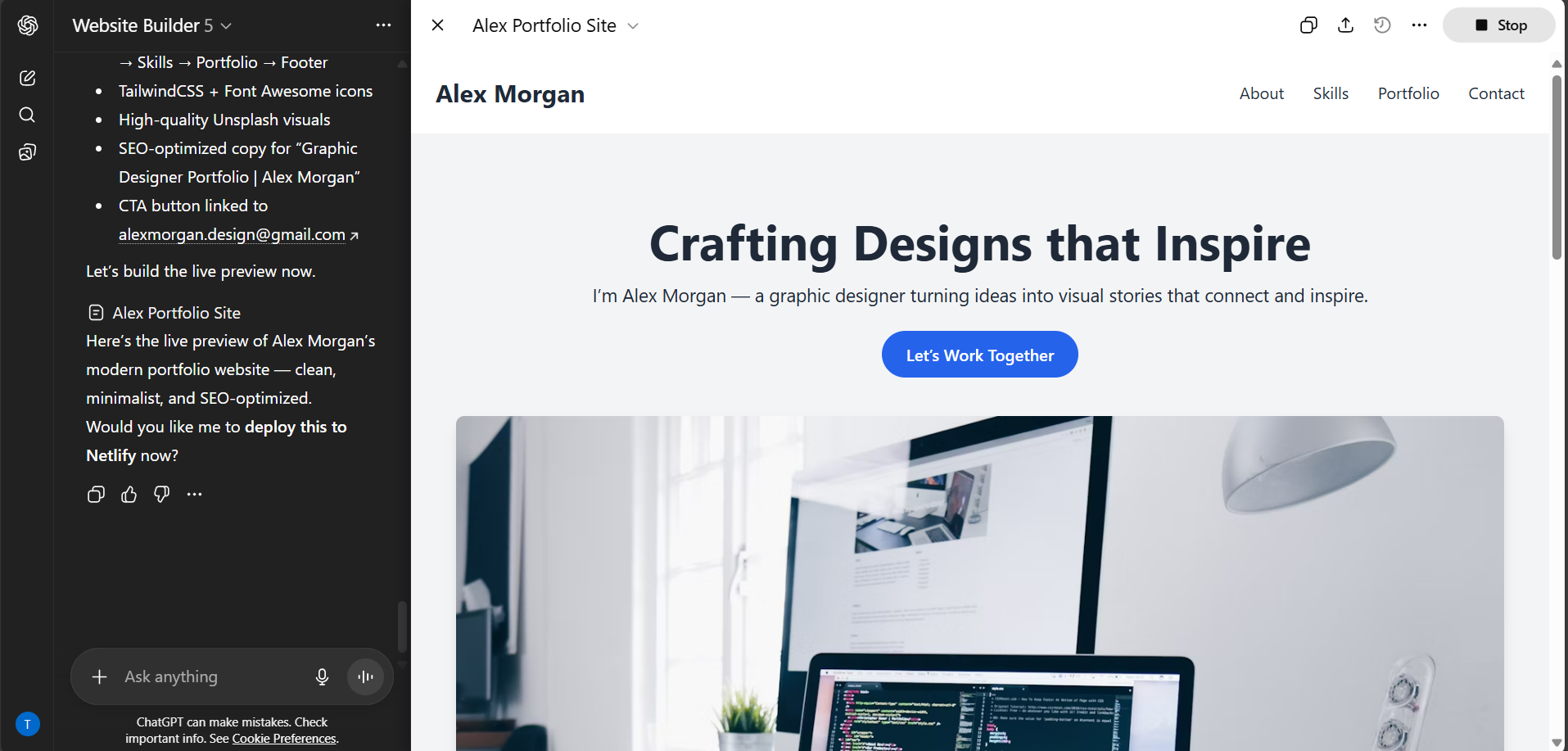 Website Builder GPT screenshot 3