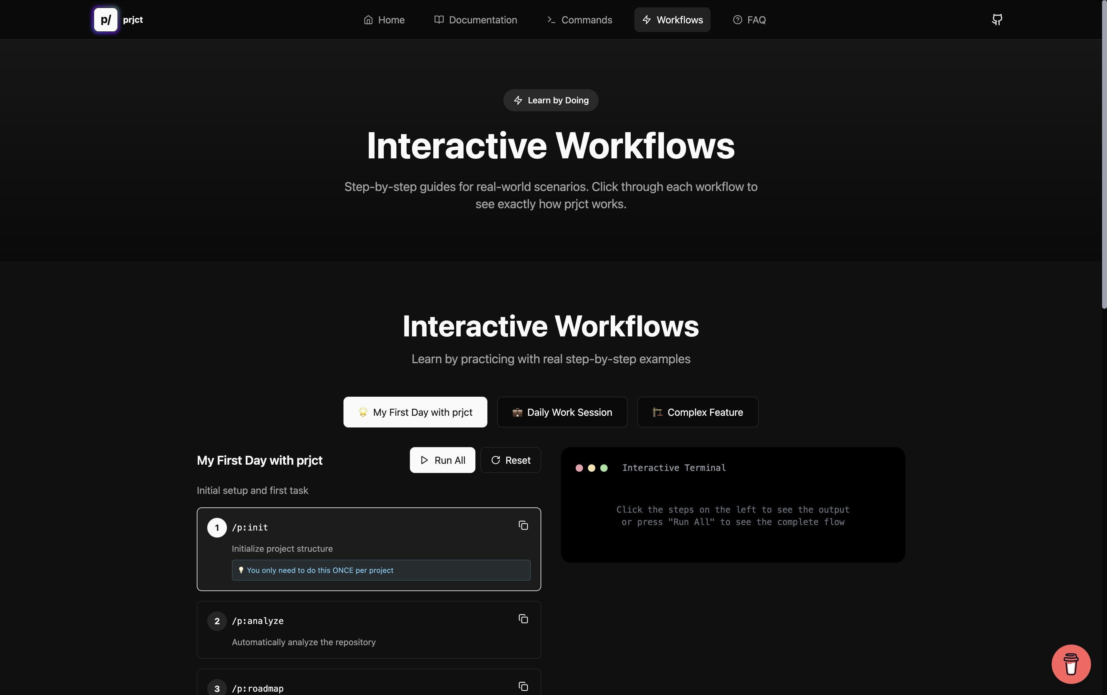 prjct/cli screenshot 2