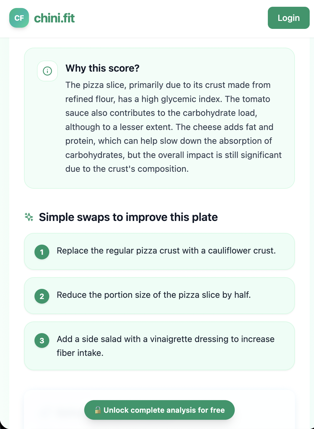 Chini.Fit - Find Hidden Sugar in Meals screenshot 8