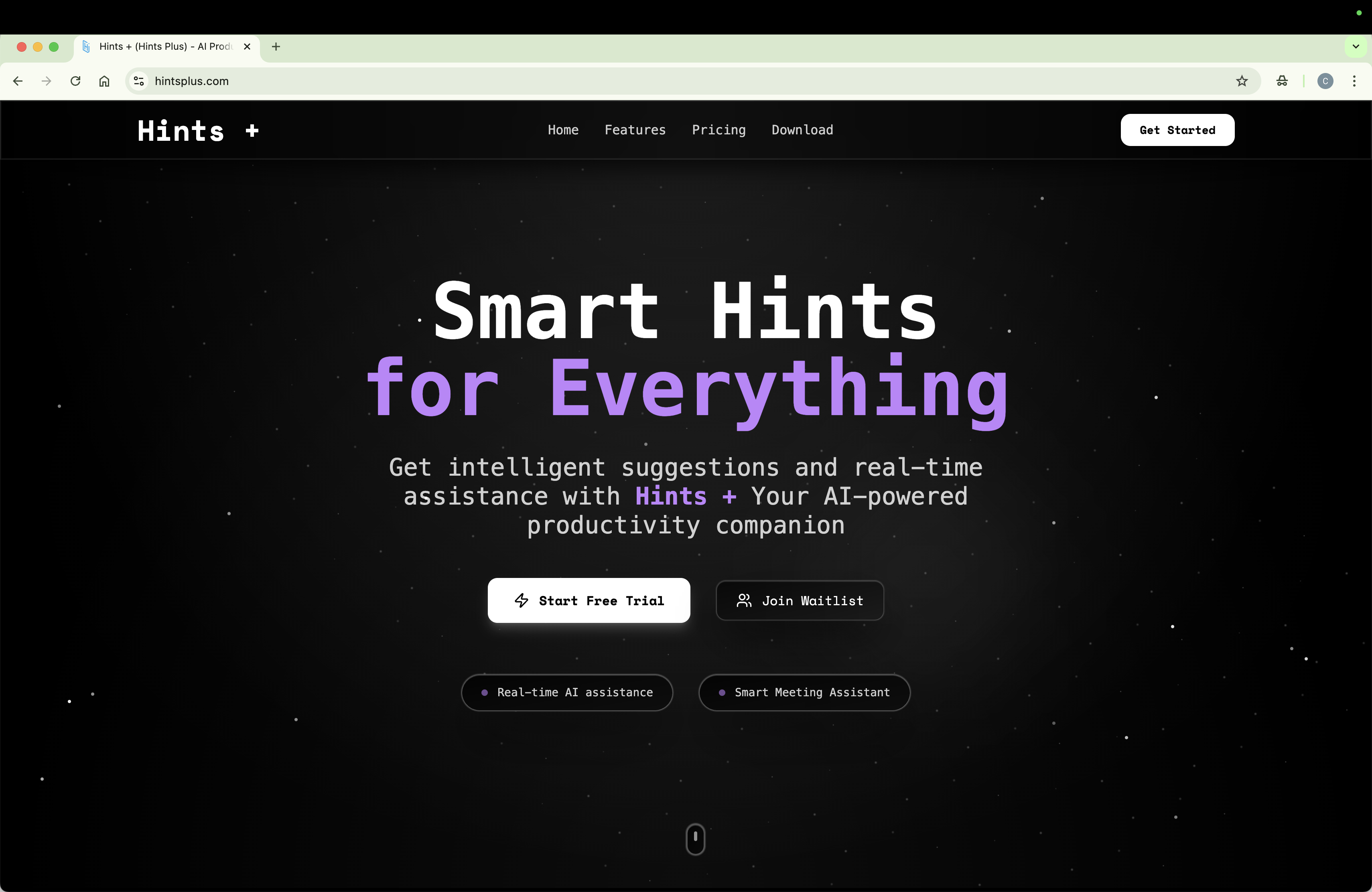 Hints + screenshot 1