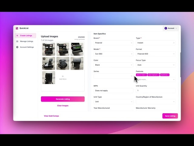 QuickList screenshot 1