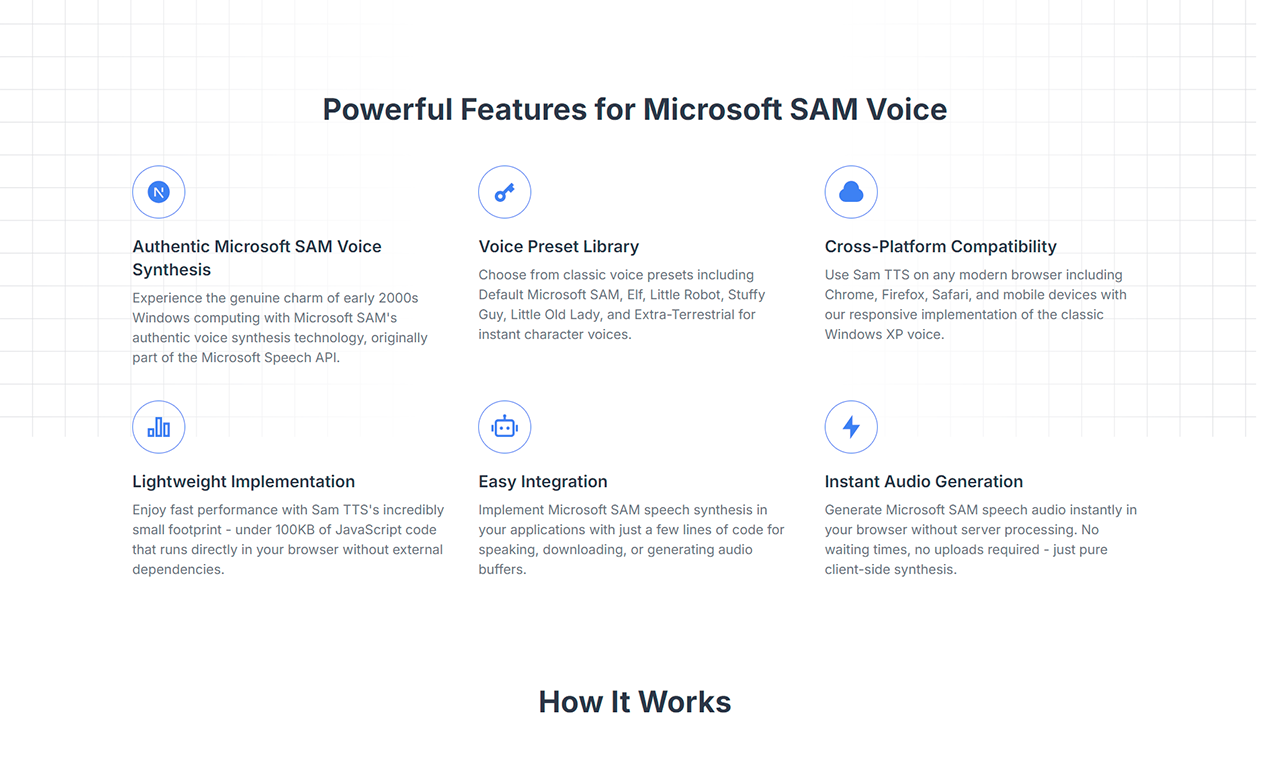 Sam TTS screenshot 2