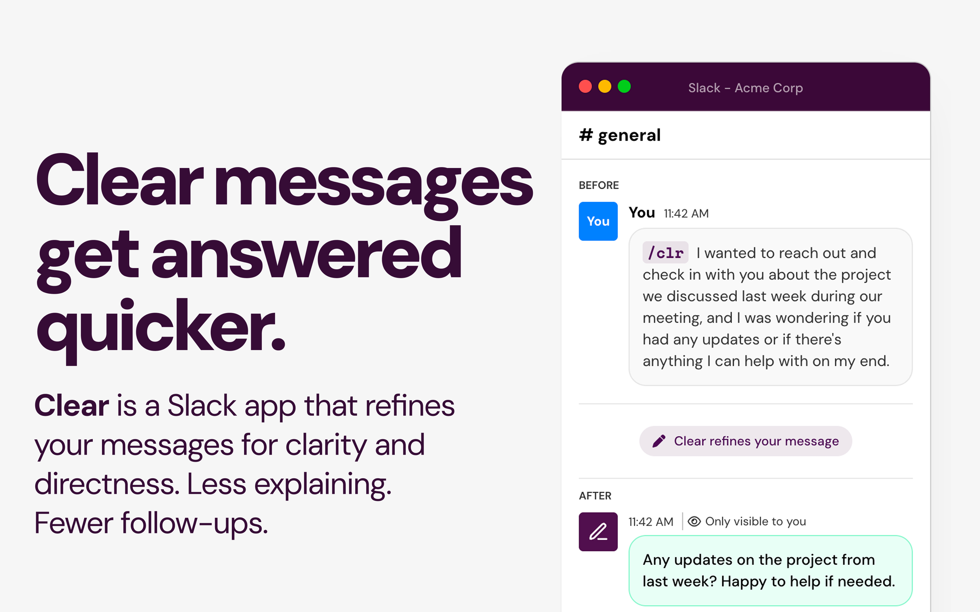 Clear for Slack screenshot 1