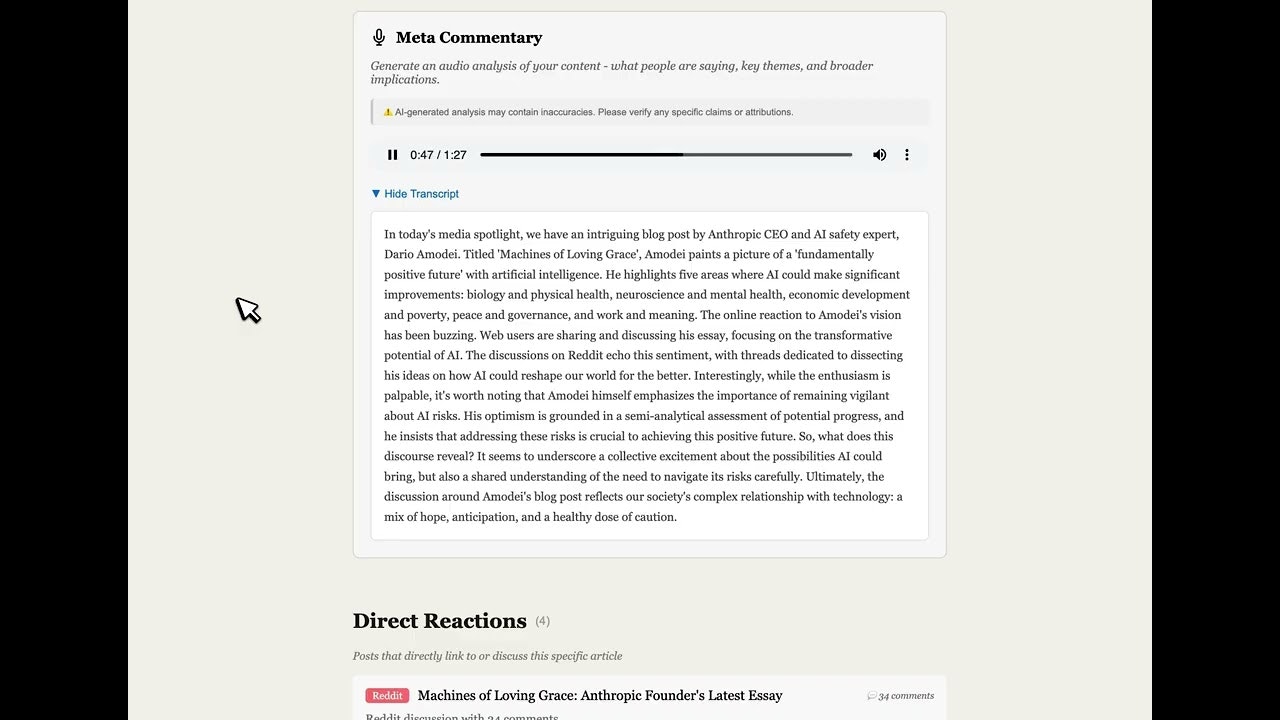 Media Reaction Finder screenshot 1