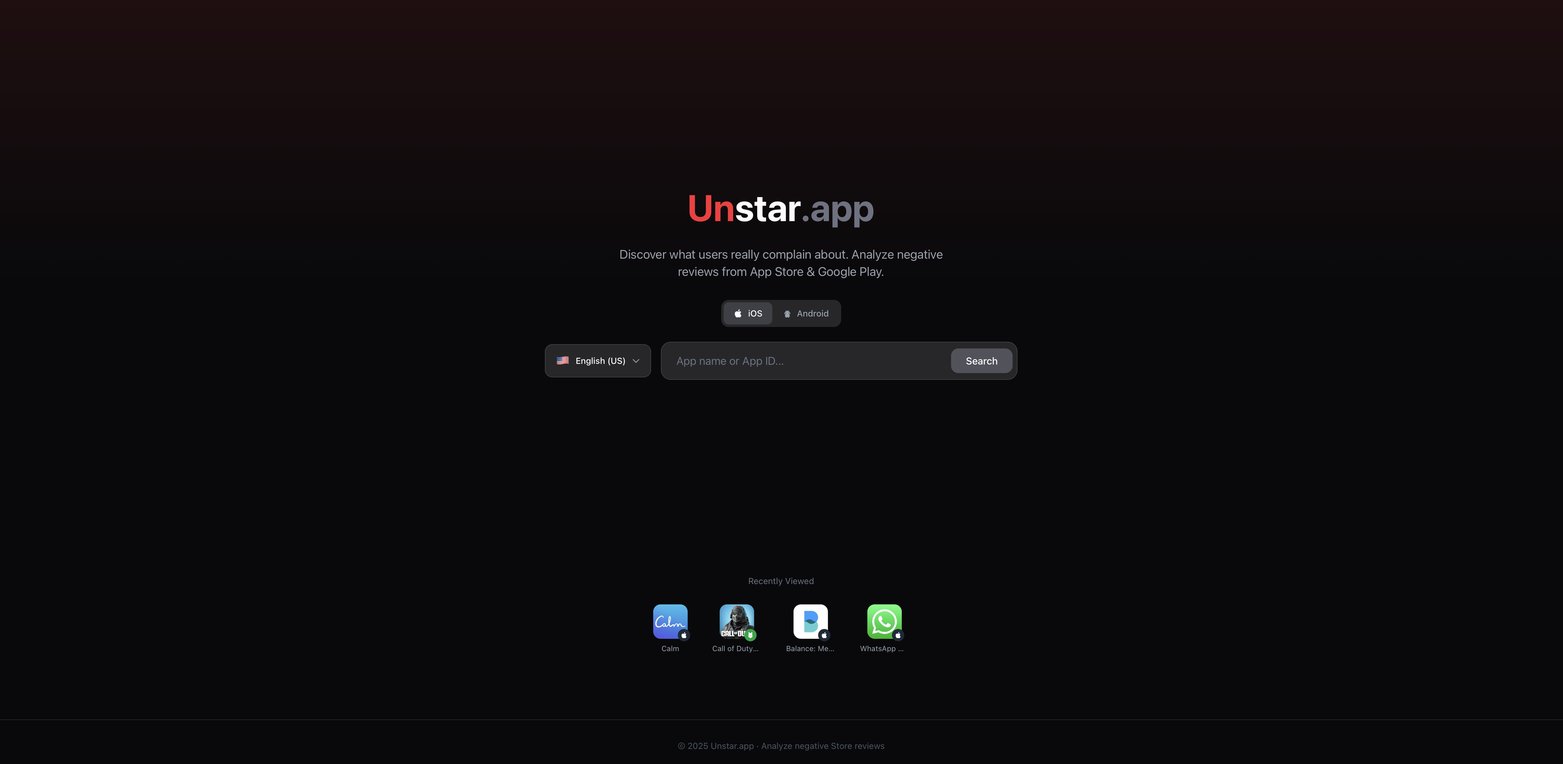 unstar.app screenshot 1